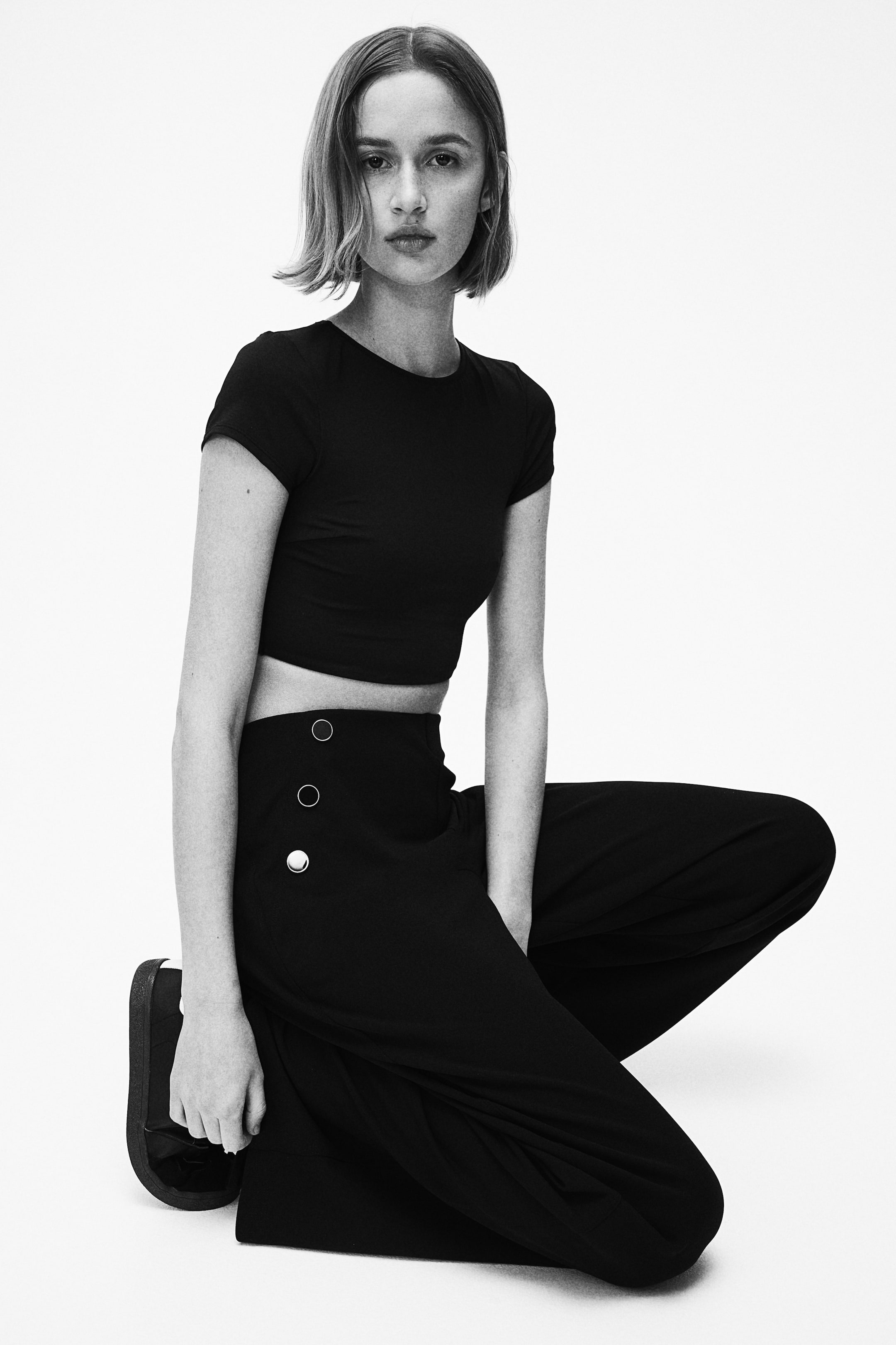 Wide-leg Jersey Pants