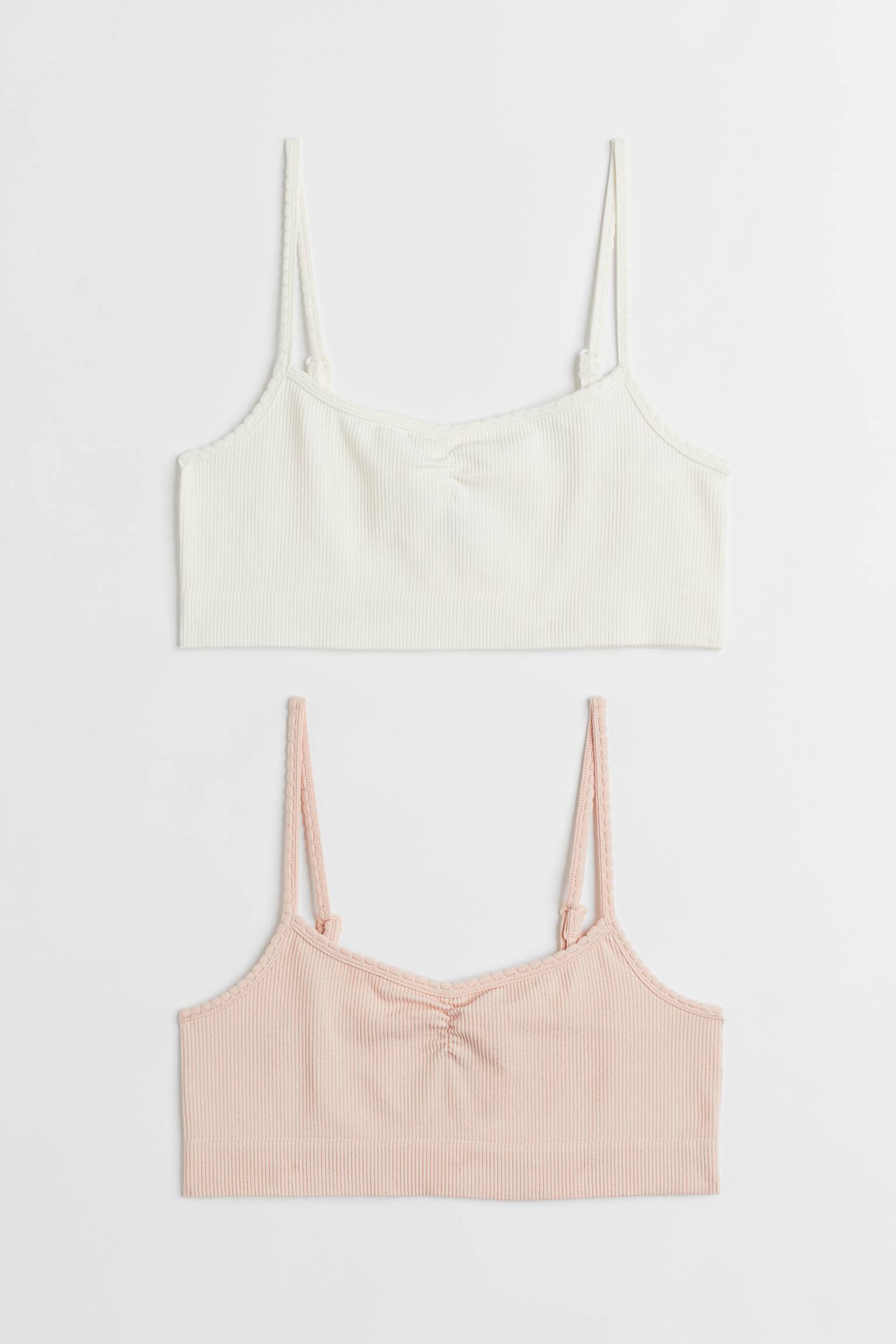 2-pack Seamless Tops - Light pink/White - 1