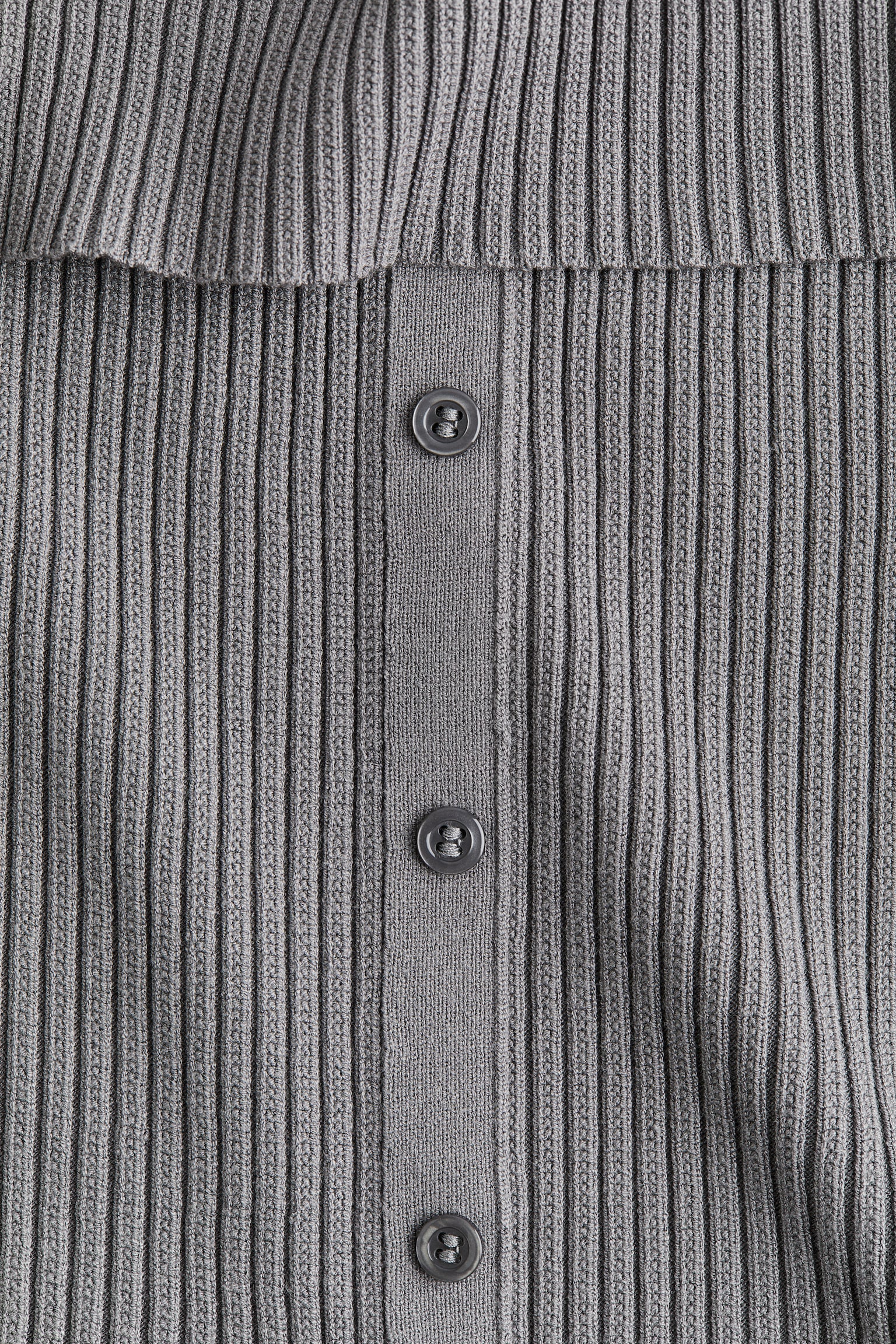 리브드 오프숄더 탑 - 그레이/블랙/다크 브라운/크림 - 2