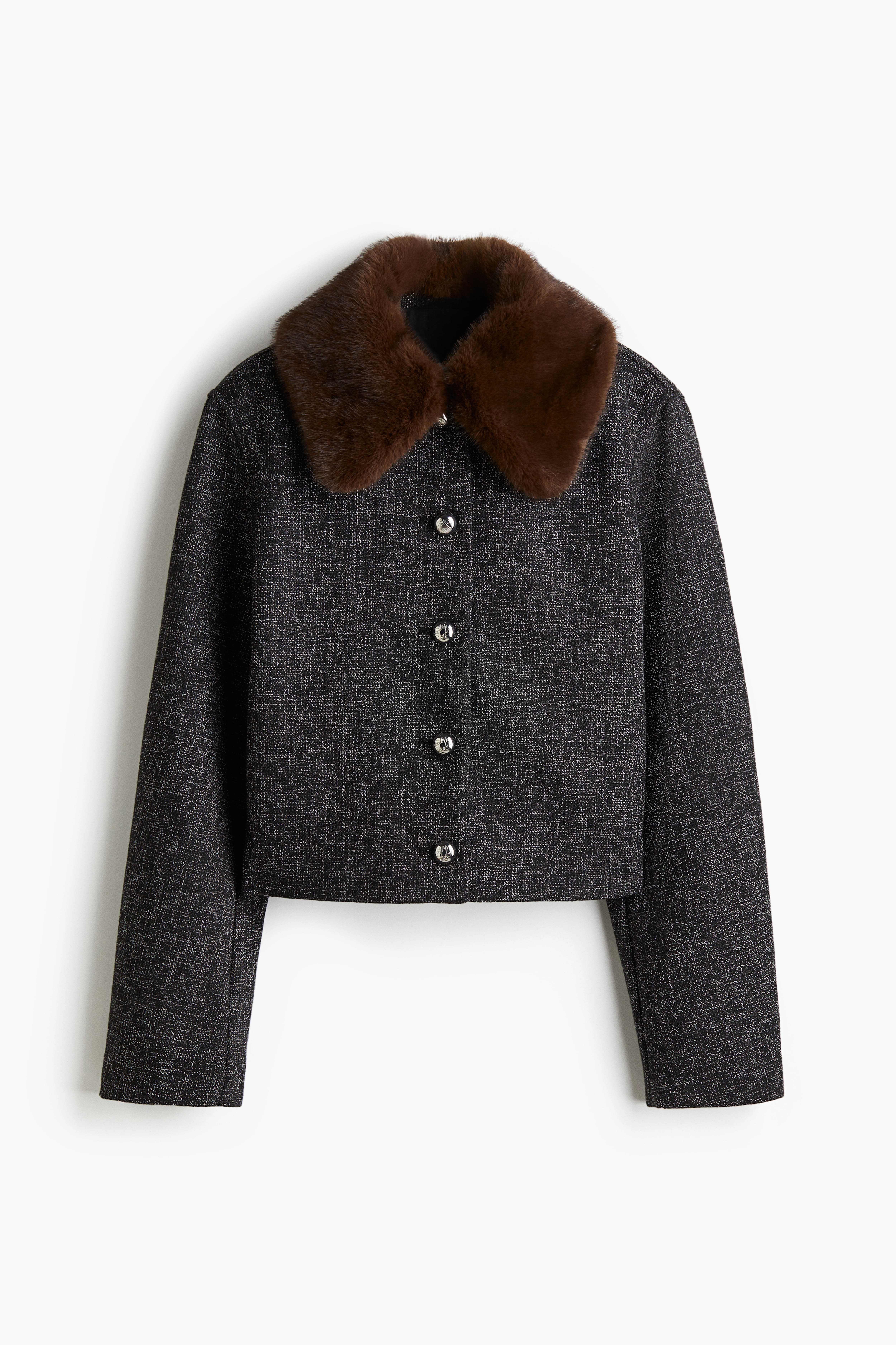 Bouclé Jacket with Collar