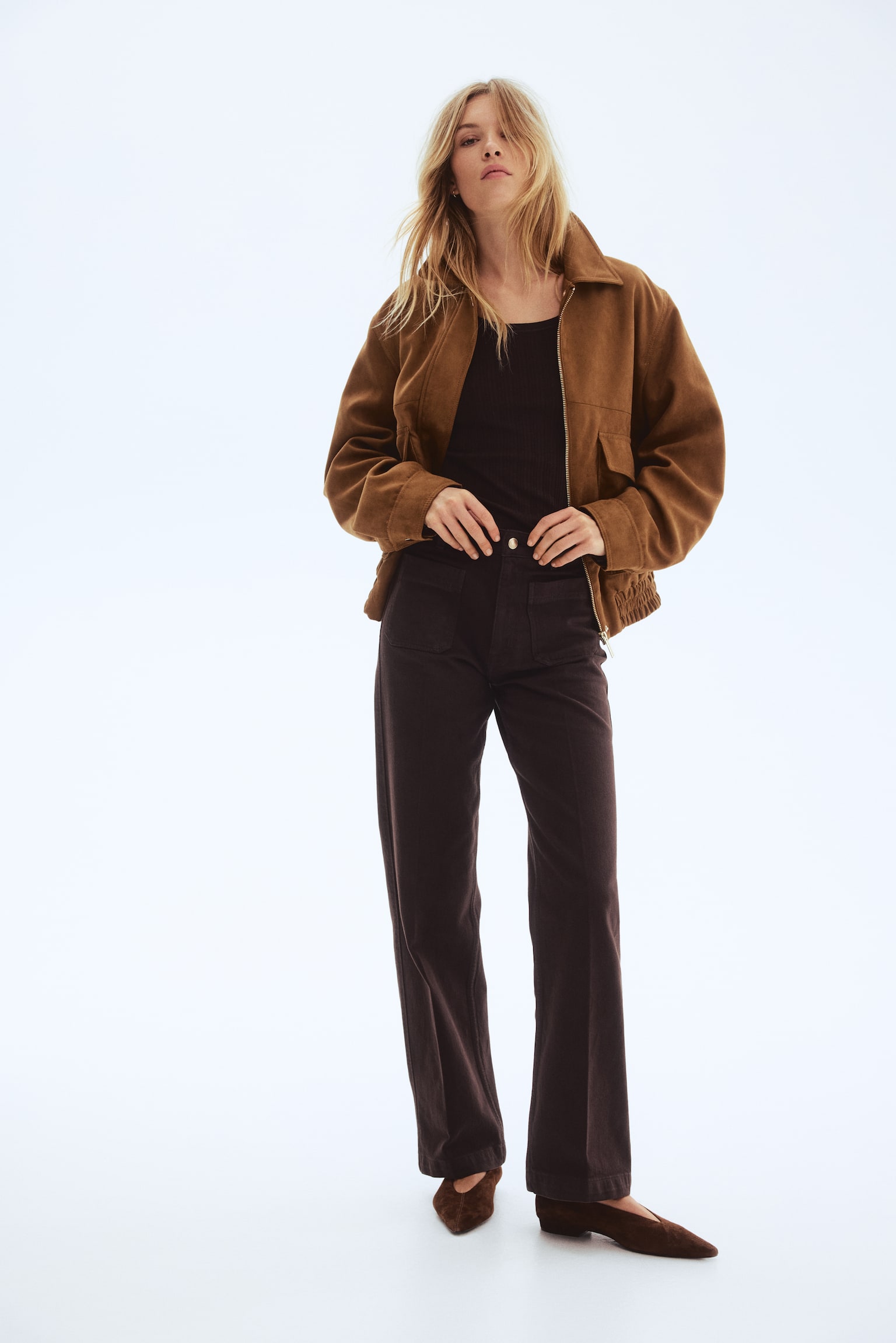 Wide High Jeans - Mörkbrun/Marinblå denim/Mörk denimblå/Ljus denimblå/Vit/Ljusröd/Puderrosa/Ljus denimblå - 3