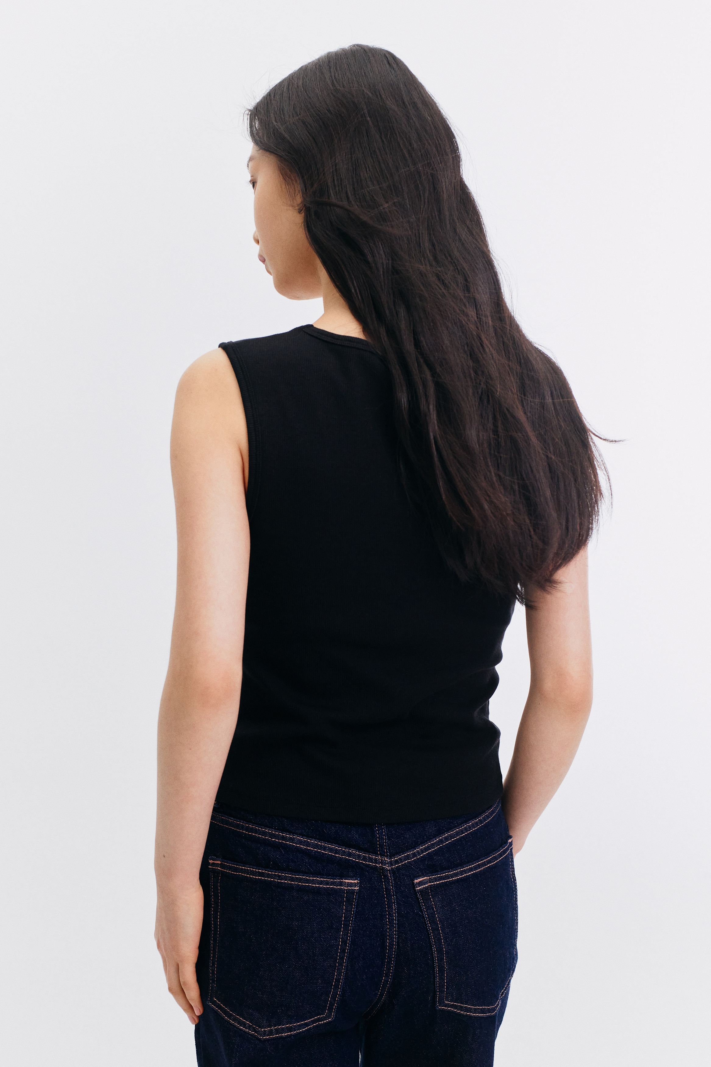 インテグラルブラ コットンタンクトップ - ブラック - レディース | H&M JP