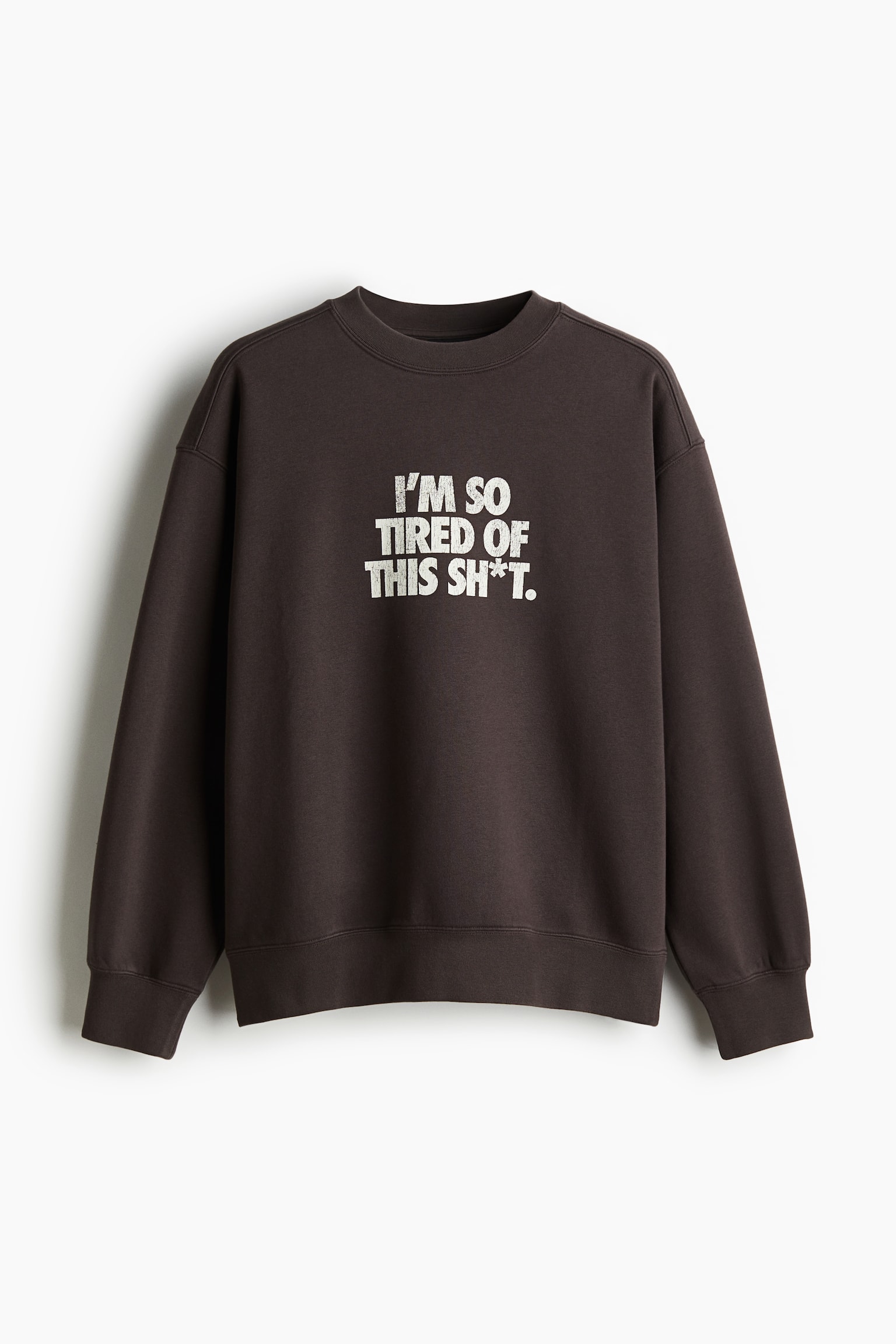 Sweatshirt com estampado Loose Fit - Castanho/I'm so tired/Branco/Los Angeles/Preto/Royale - 2