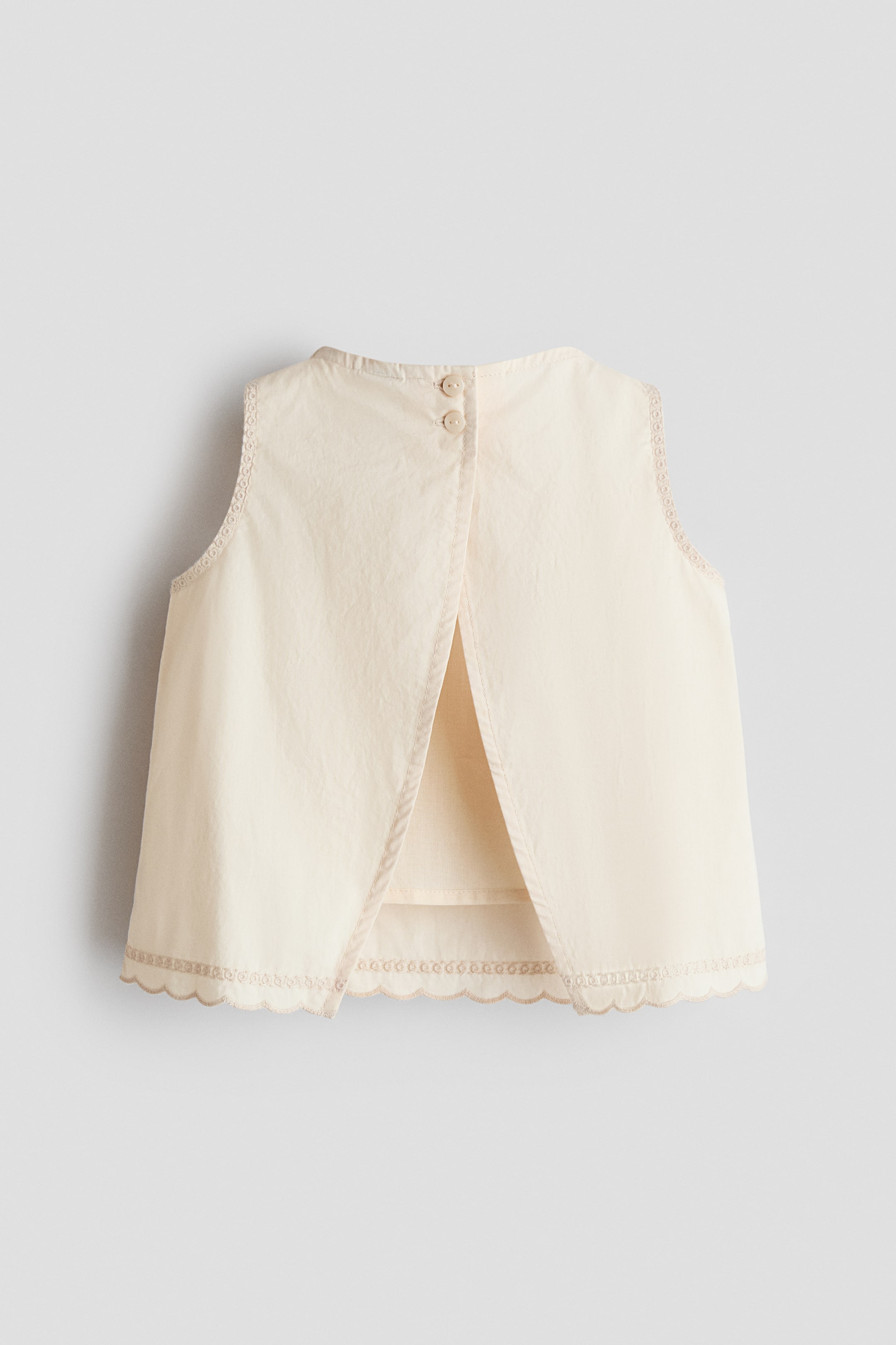 2-Piece Embroidered-Detail Cotton Set