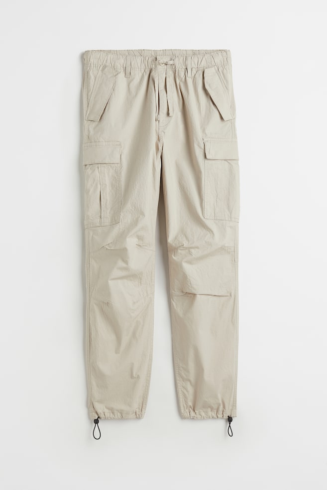 Pantalon cargo Regular Fit en tissu ripstop - Beige clair/Noir/Vert kaki/Vert kaki/motif/dc/dc/dc - 2