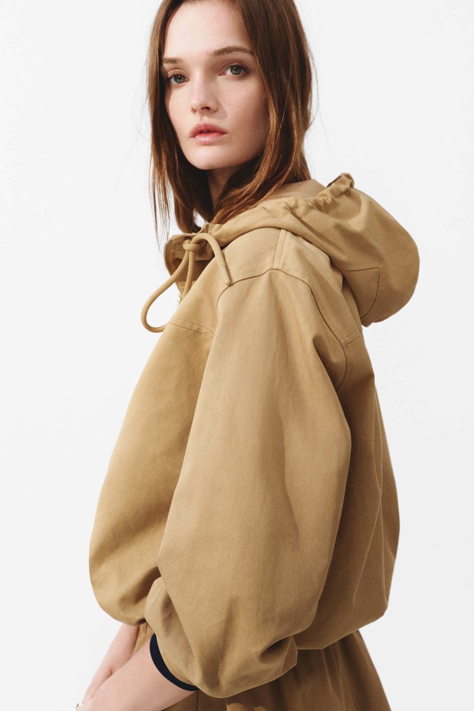 Twill popover jacket - Dark beige - 7