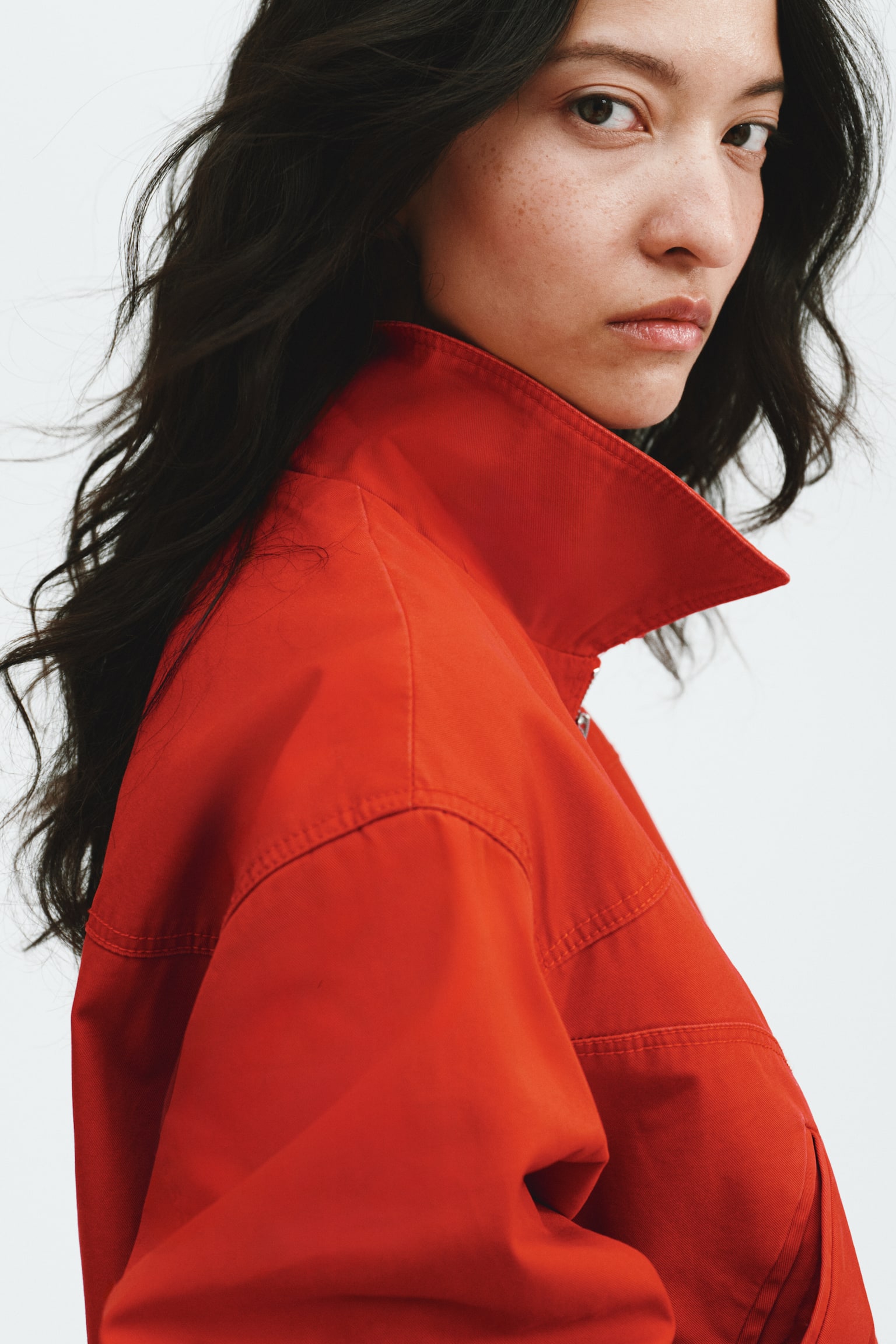Cotton twill jacket - Red - 3