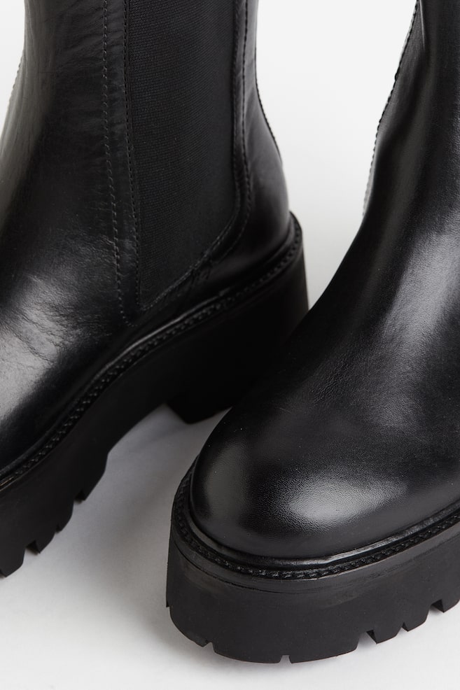Leather Chelsea boots - Black - 2