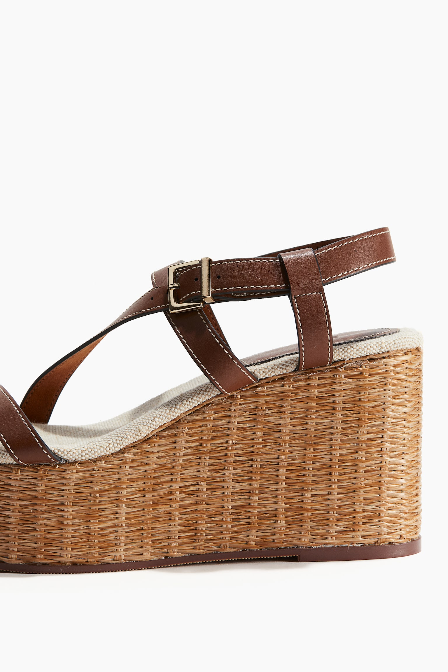 Wedge-heel Espadrilles - Brown - 4