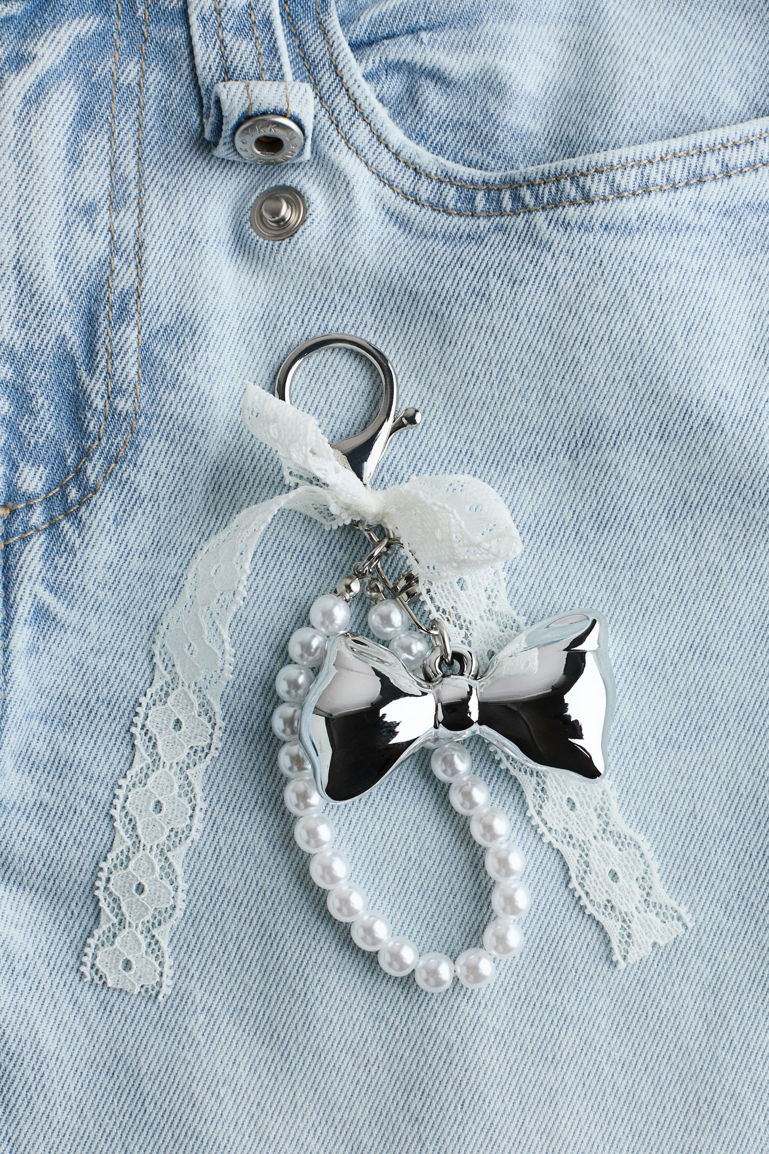 Baggy Fit Bootcut Leg Jeans - Light denim blue/Bow/Light denim blue/Teddy bear/Denim blue/Teddy bear/Dark denim grey/Light denim blue/Denim grey - 3