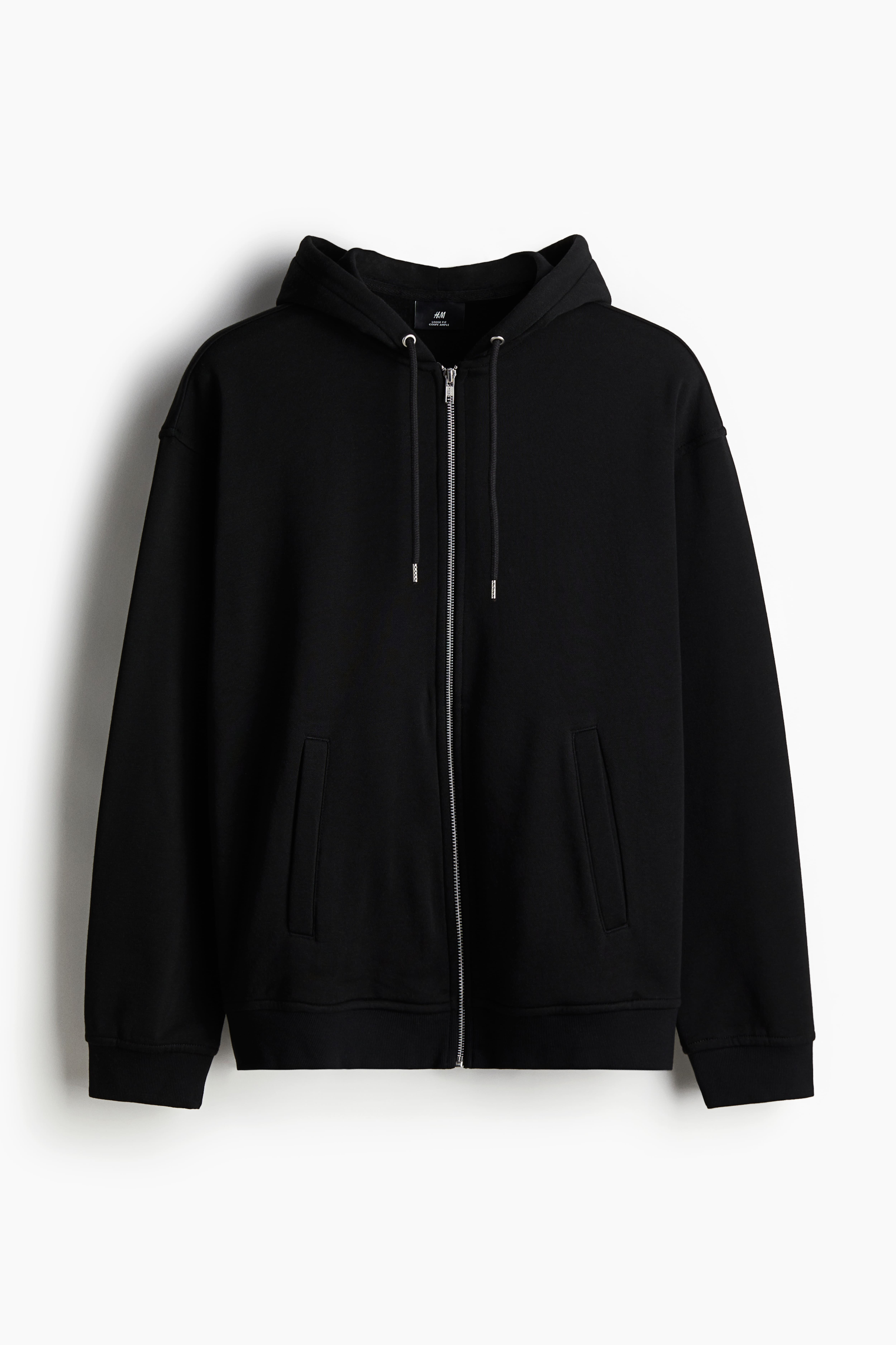 H and m black hoodie mens online