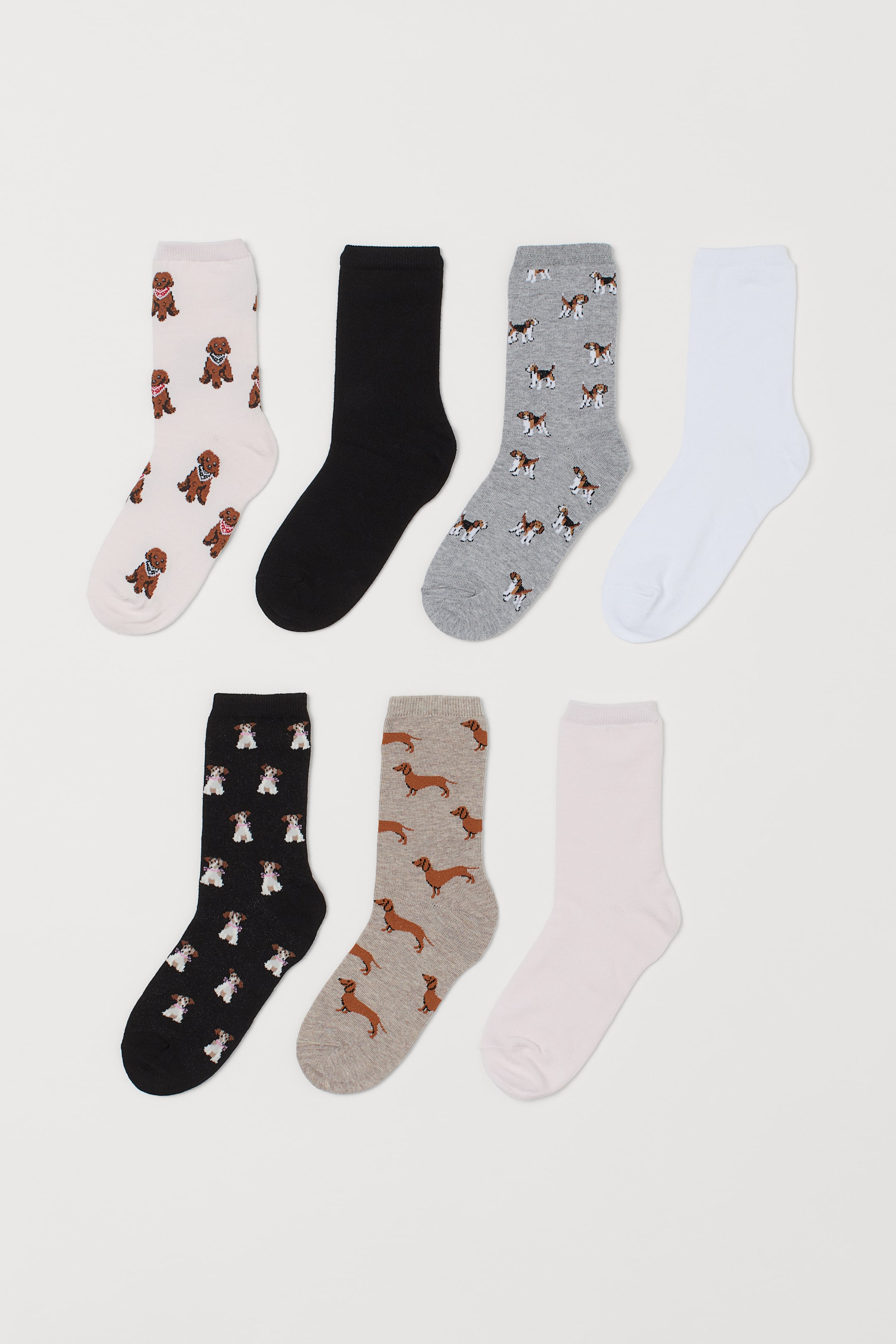 View larger image: 7-pack socks - Light pink/Dogs - Ladies | H&M HK 1