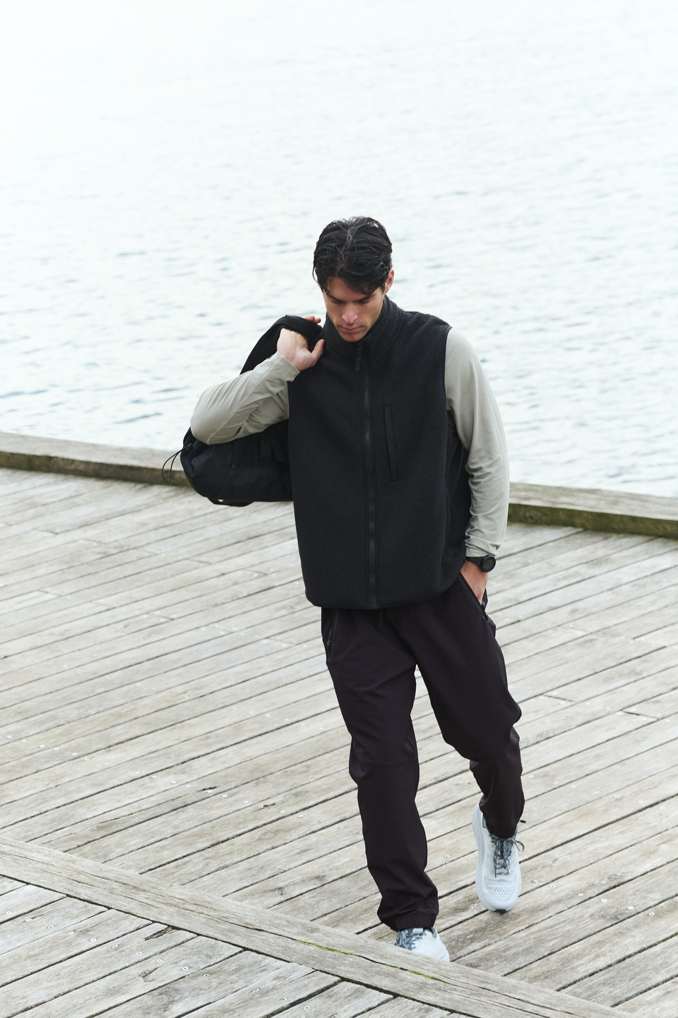 Sportski donji deo trenerke DryMove™ - Crna/Prašnjavosiva