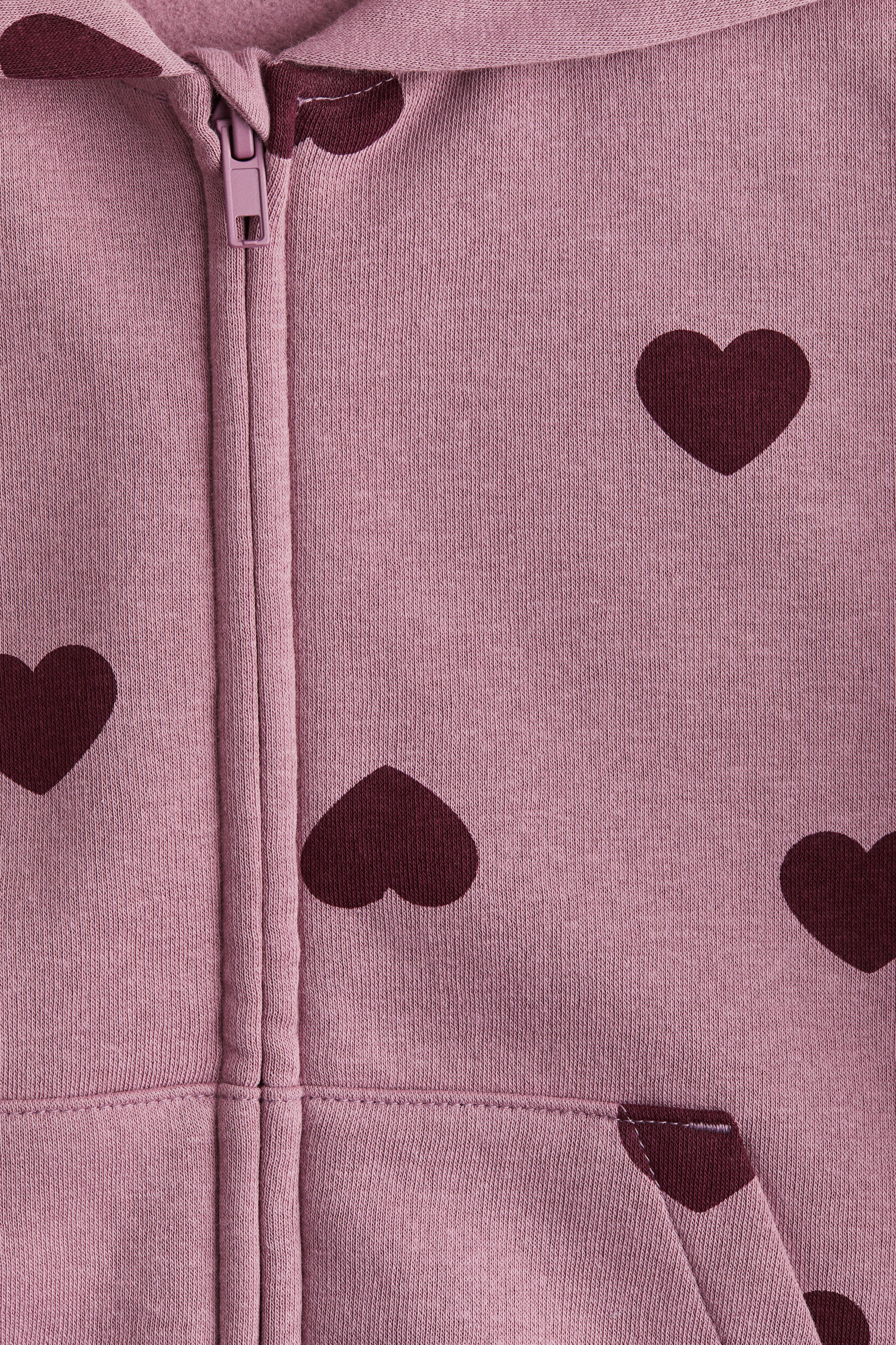 dear_hmd樣専用ページ Oversized Hooded Jacket - Purple/hearts - Kids | H&M US