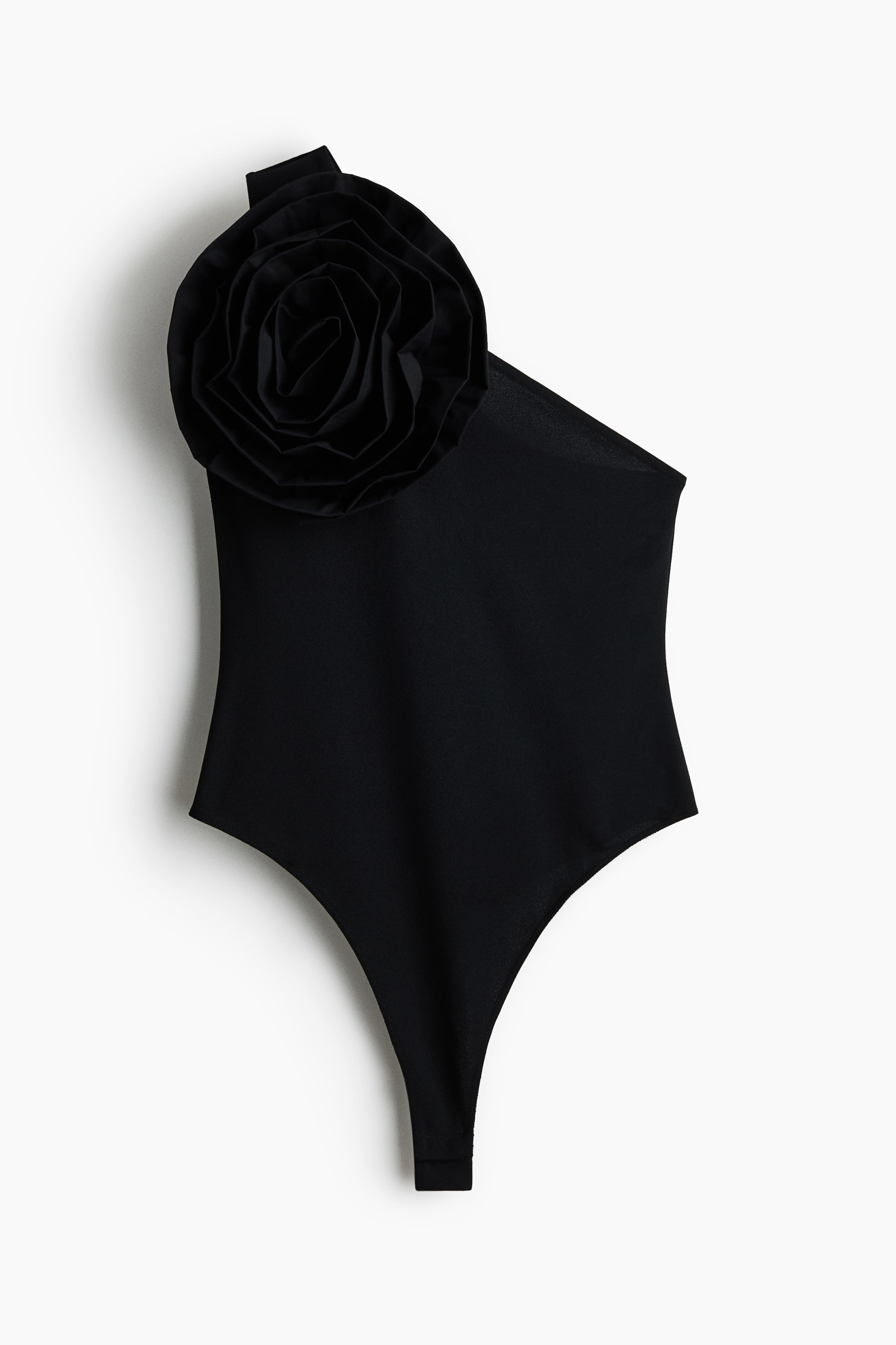 Vis større bilde: One shoulder-body med blomst - Sort - DAME | H&M NO 1