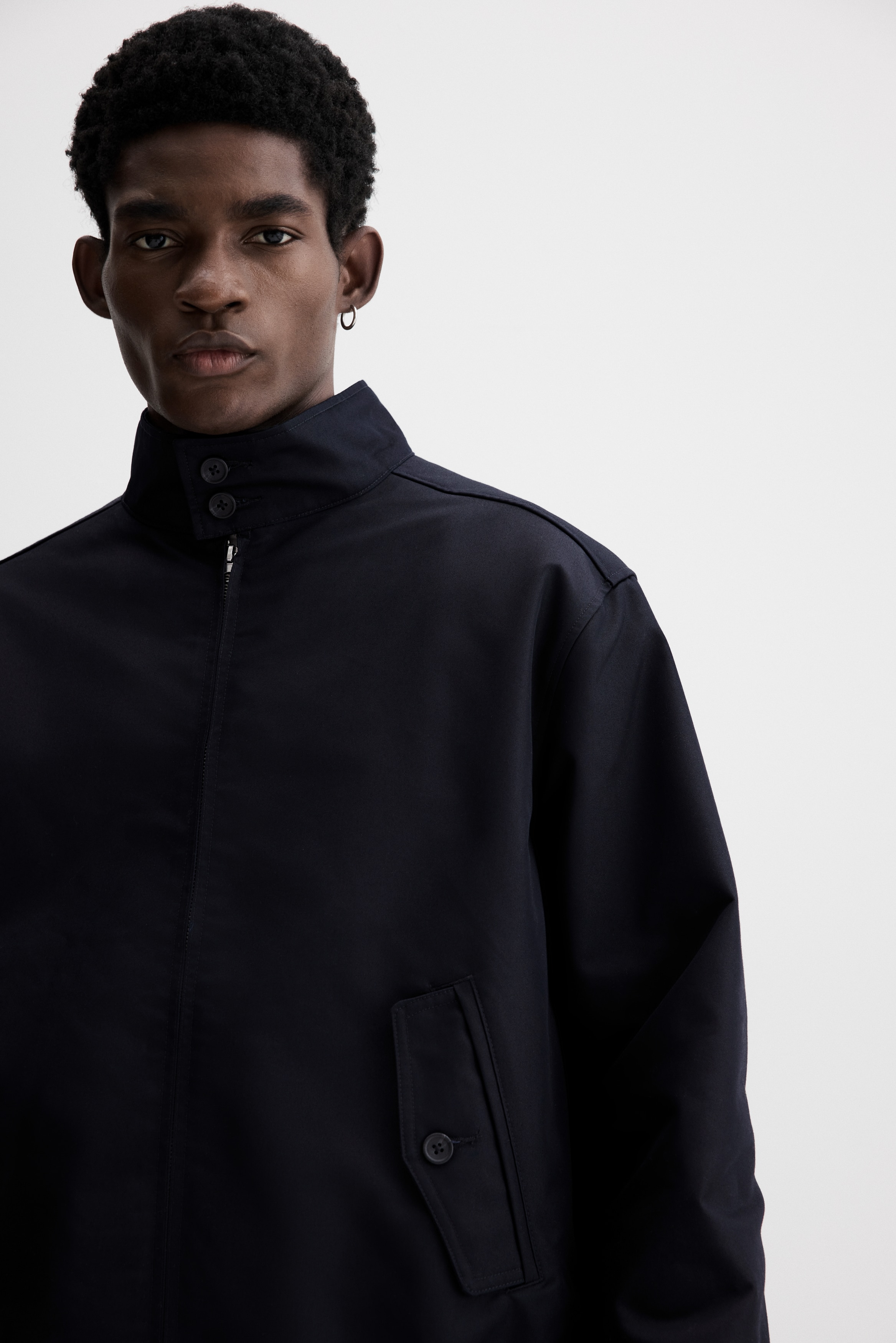 Loose Fit Funnel-neck jacket