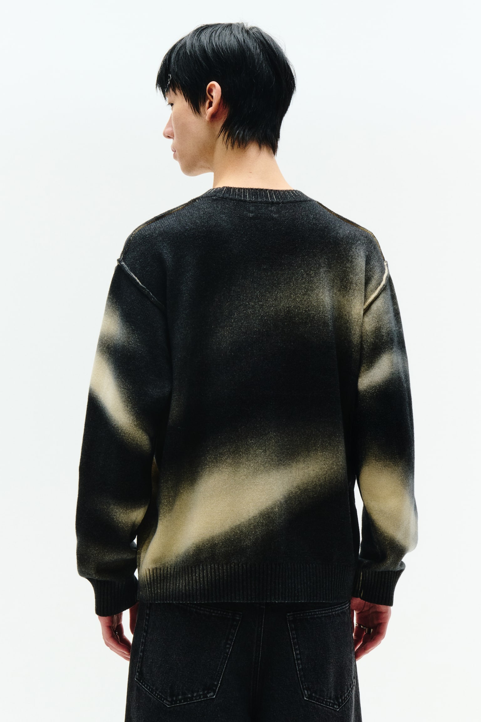 ルーズフィット プリントセーター - ブラック／ホース - 4