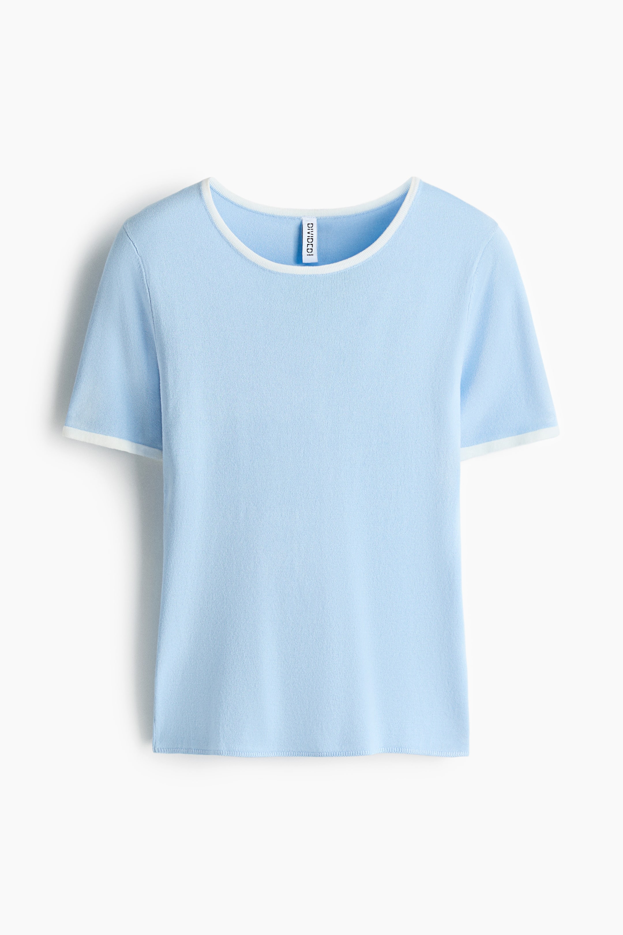 View larger image: Fine-knit T-shirt - Light blue - Ladies | H&M 1
