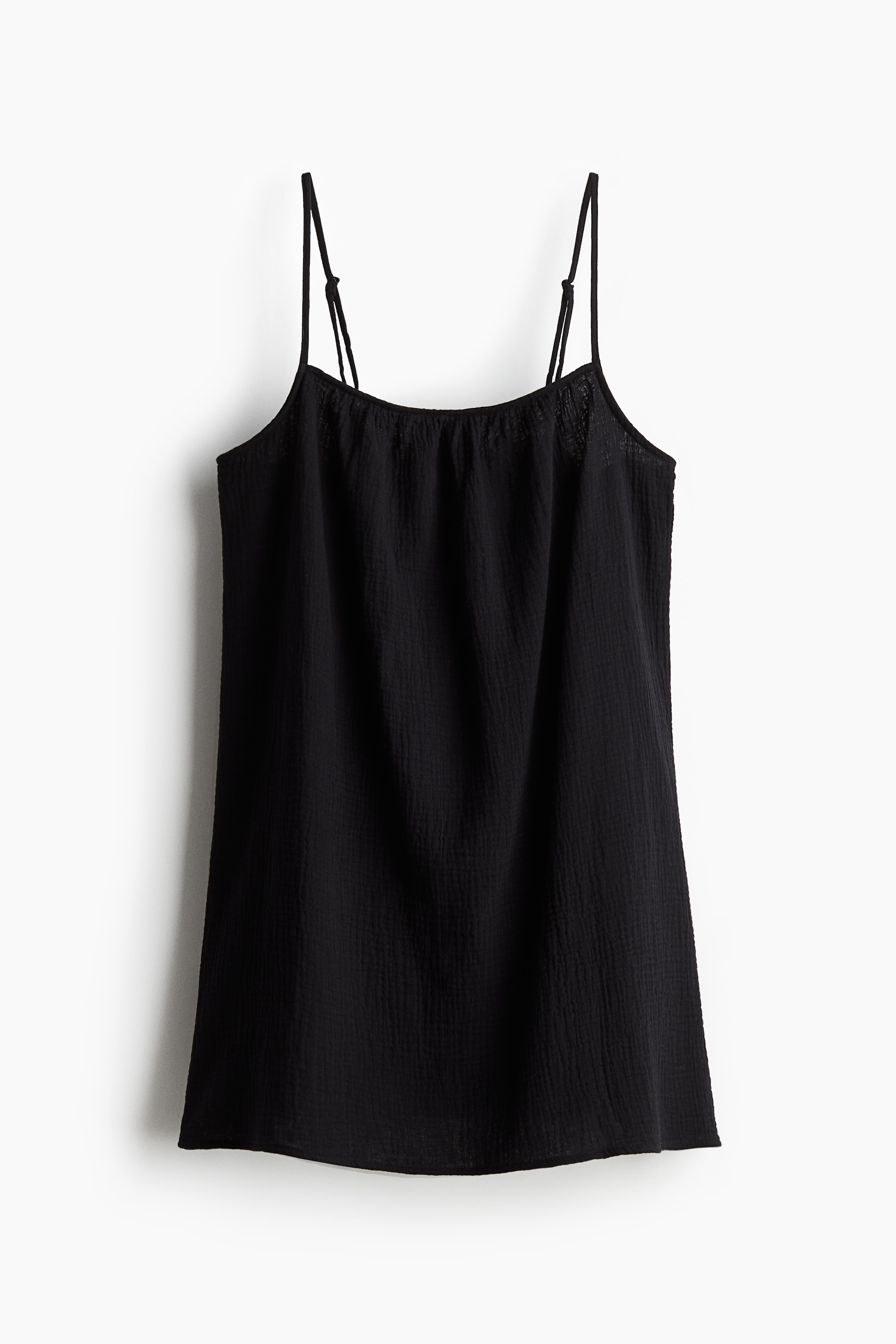 H & M - Strandkleid aus Musselin - Schwarz - Damen