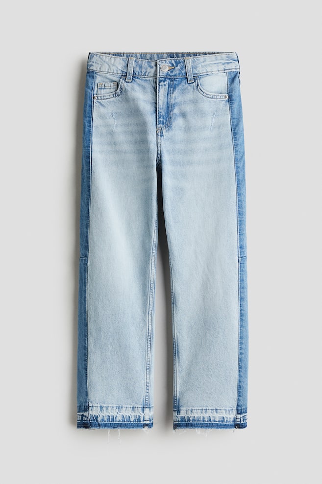 Baggy Fit Bootcut Leg Jeans - Light denim blue/Denim blue/Denim blue/Teddy bear/Light grey - 1