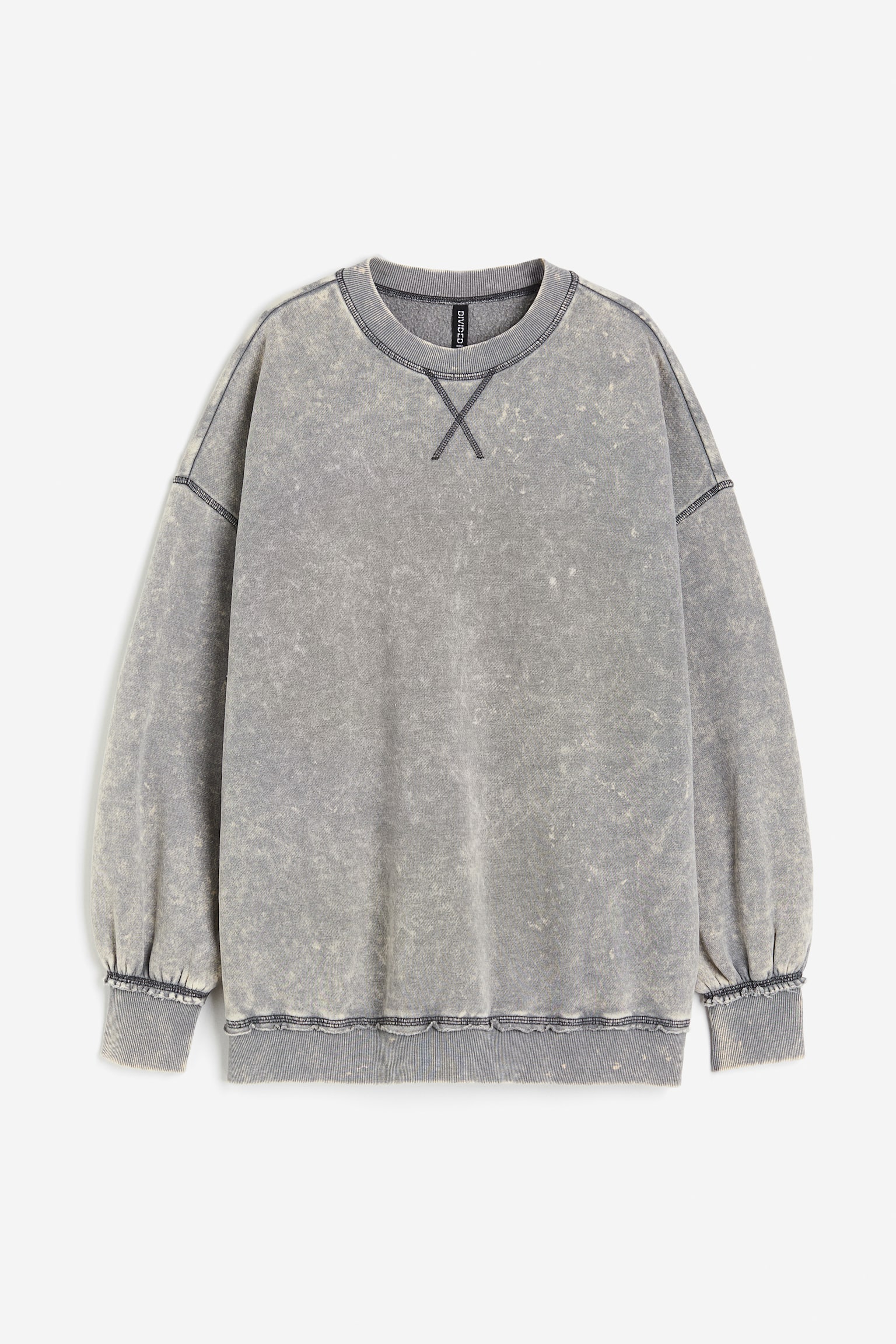 Oversized sweatshirt - Grey/Black - 1