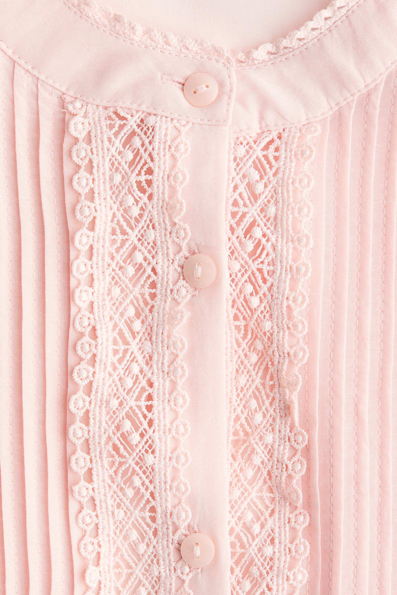 Pintucked blouse - Light pink - 2