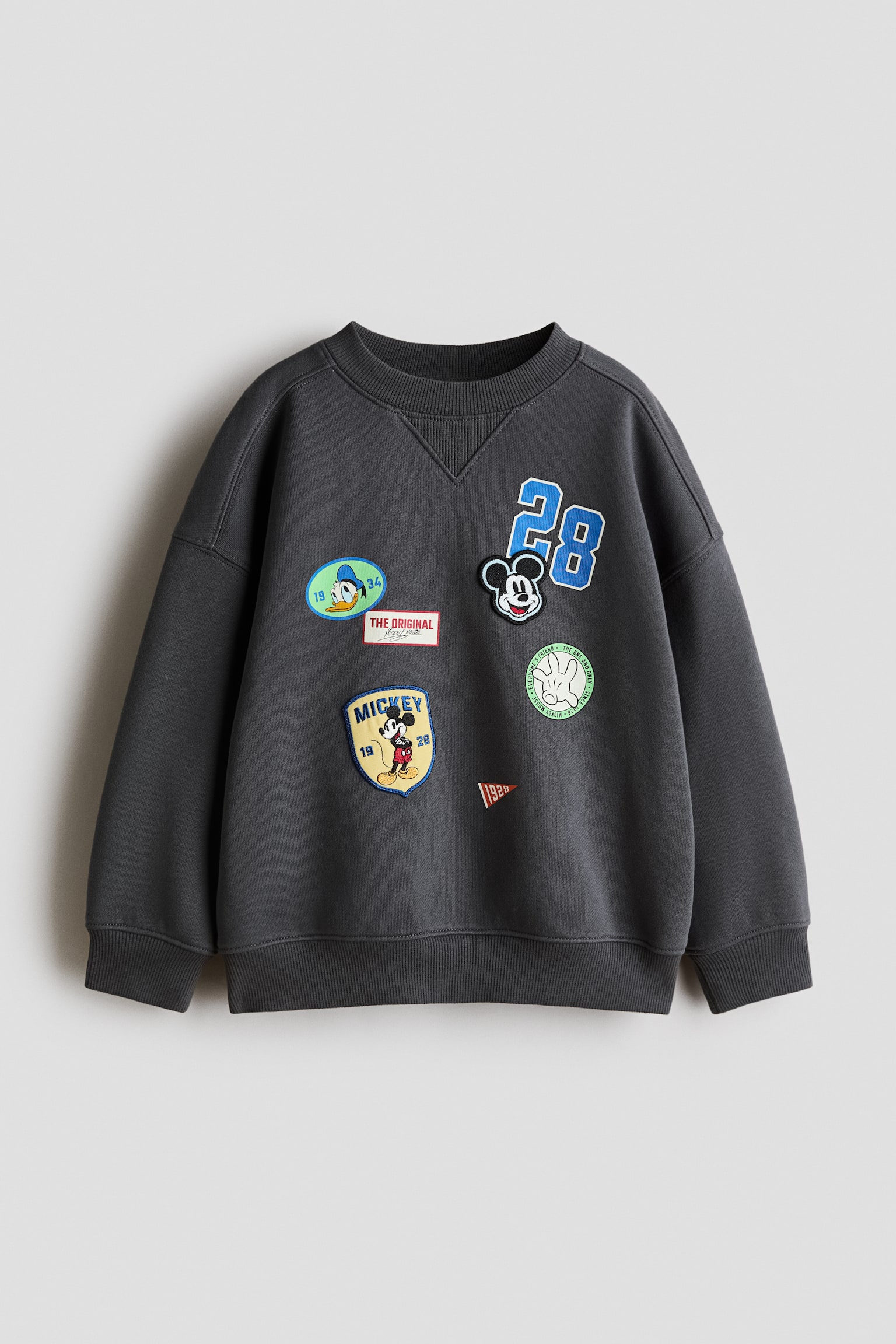 Appliquéd sweatshirt - Dark grey/Mickey Mouse/Grey marl/PAW Patrol
