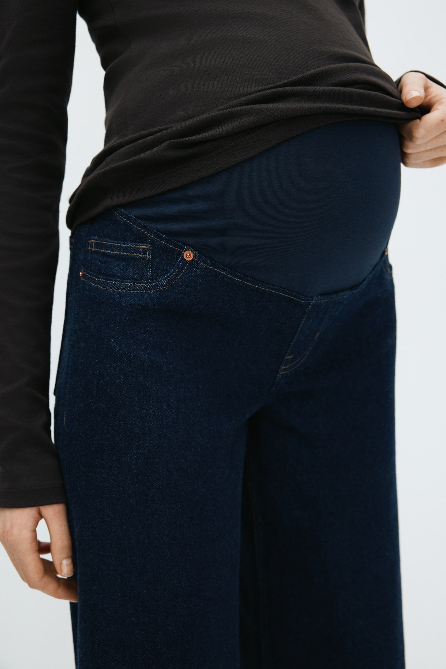 MAMA Superstretch Wide Jeans - Tumma deniminsininen/Vaalea deniminsininen/Deniminsininen - 3