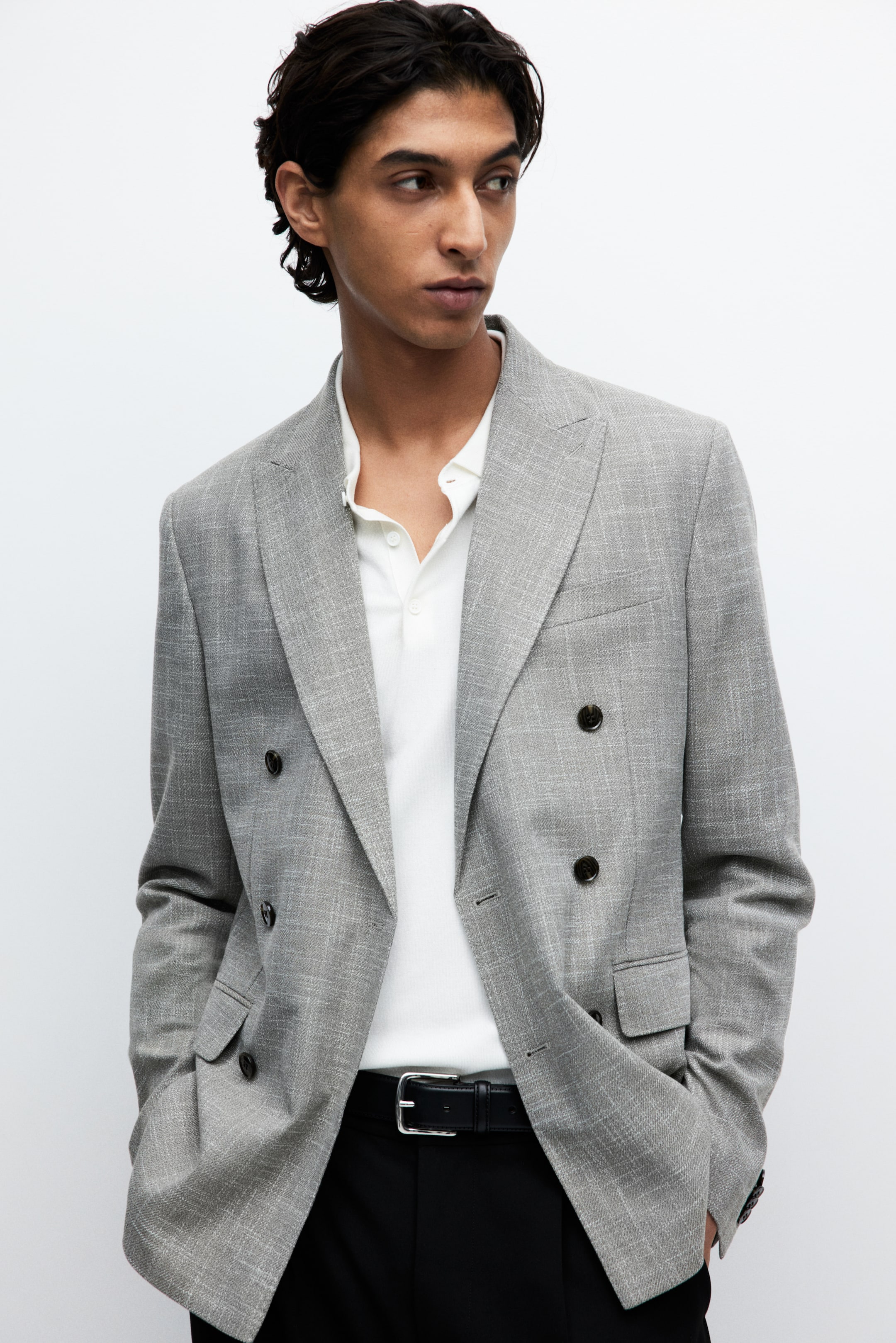 Regular Fit Double-Breasted Jacket