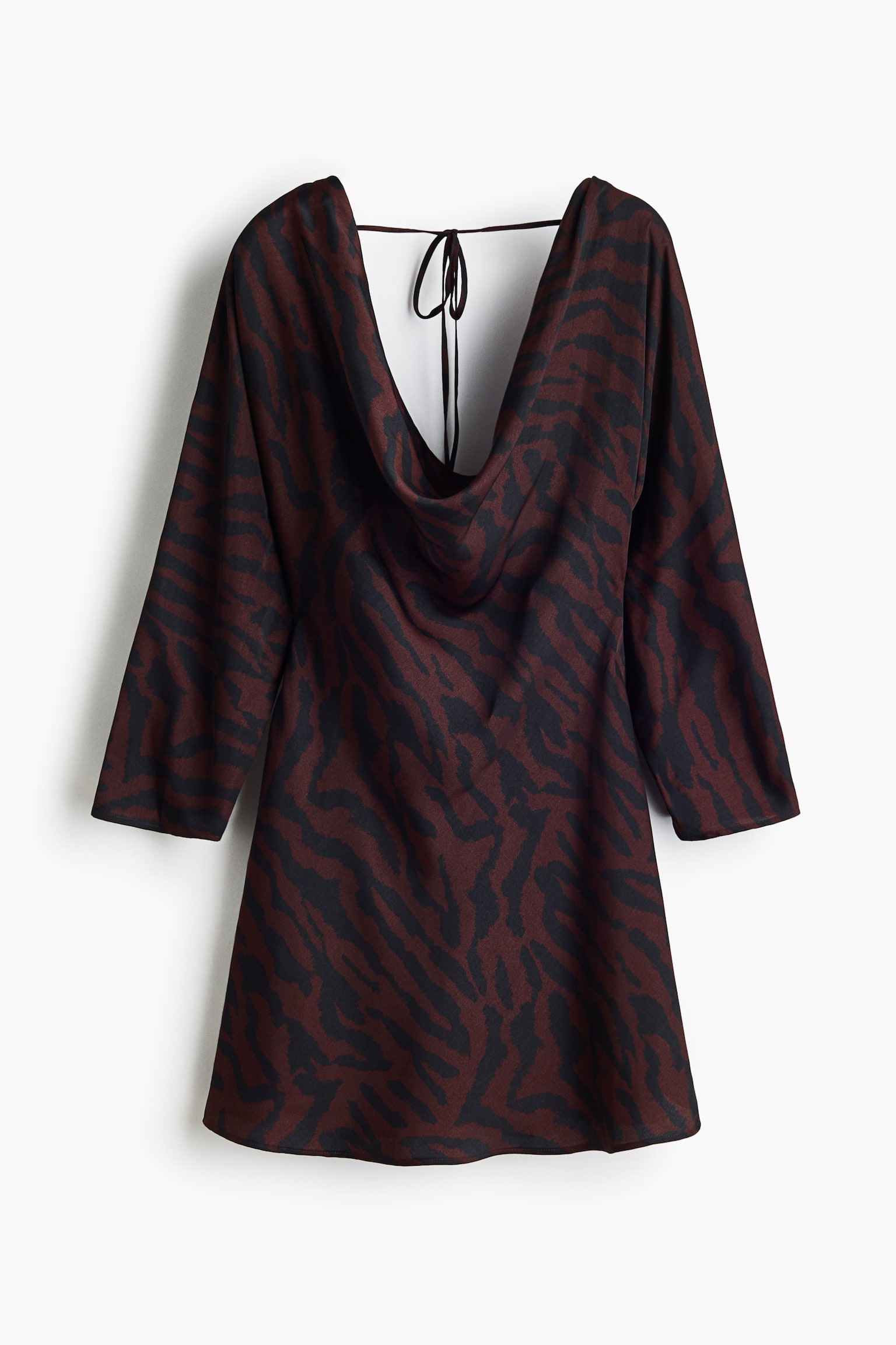 Flared-skirt cowl-neck dress - 2