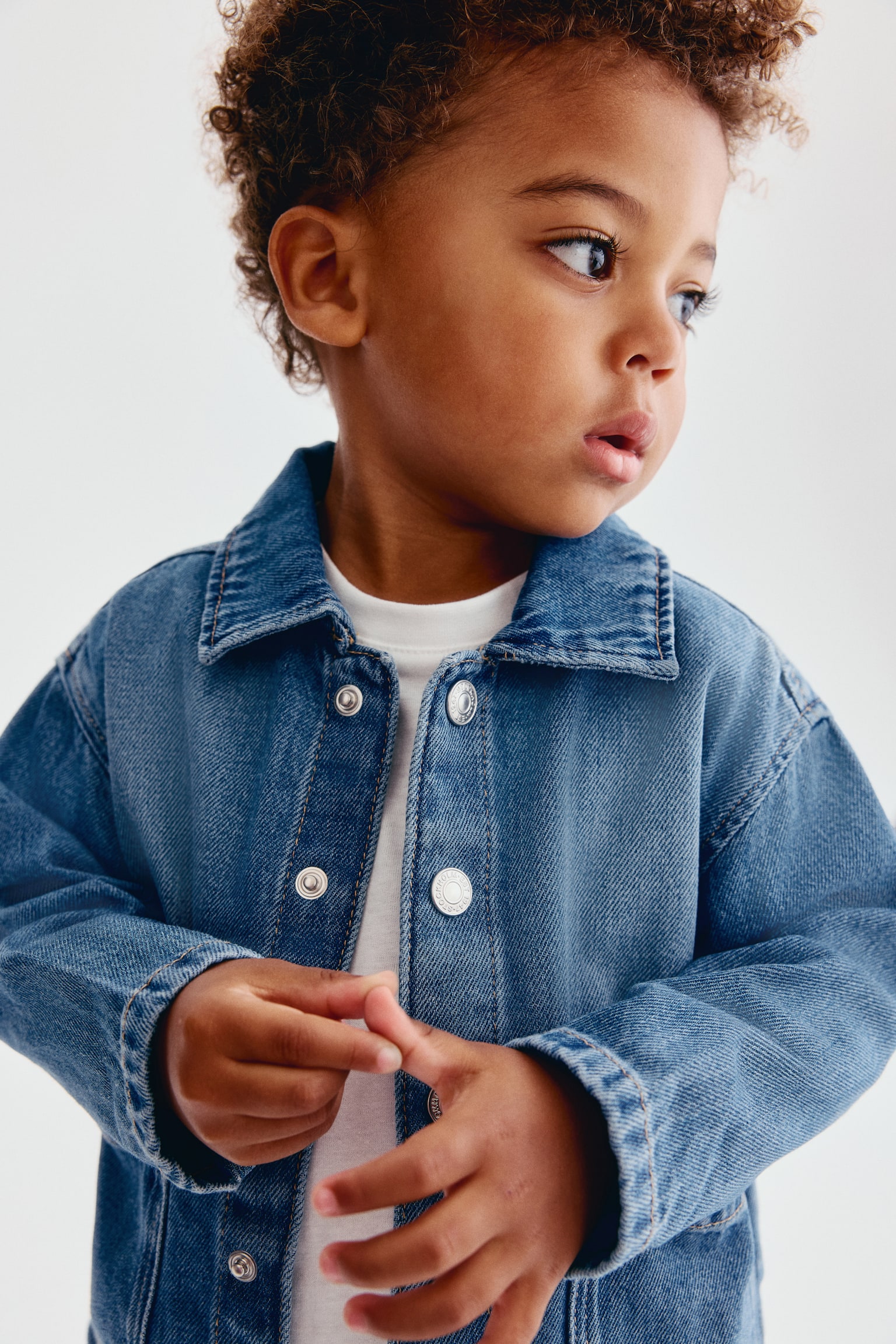 Детские комплекты H&M 3-Piece Cotton Set, цвет: Джинсовый синий / Белый — фото 4