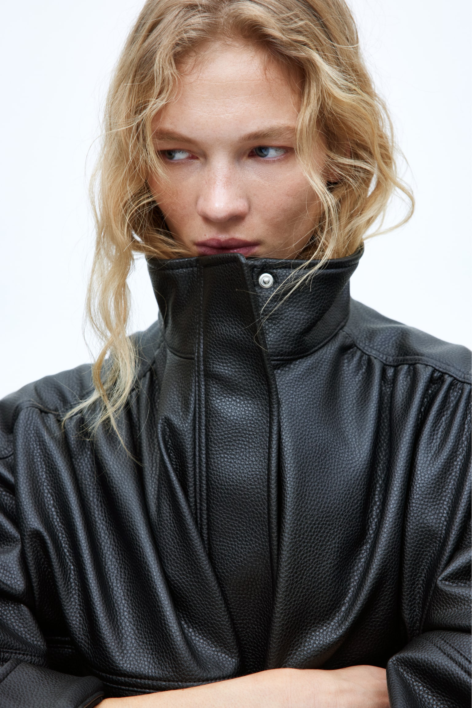 Яке-бомбър от промазана материя - Черен - 4