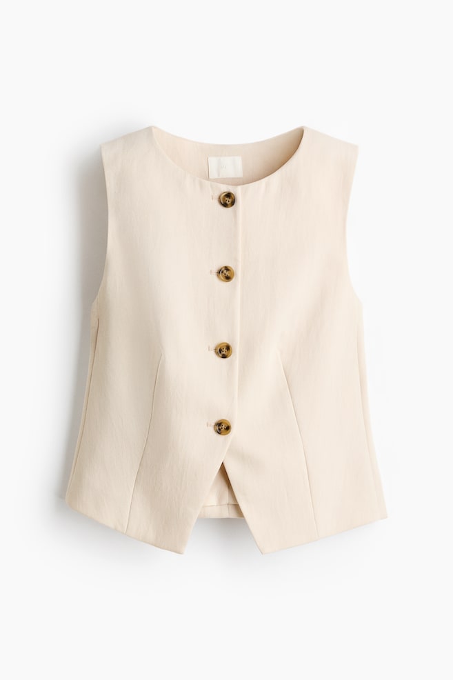 Vest - Light beige/Dark beige/Dark brown - 1