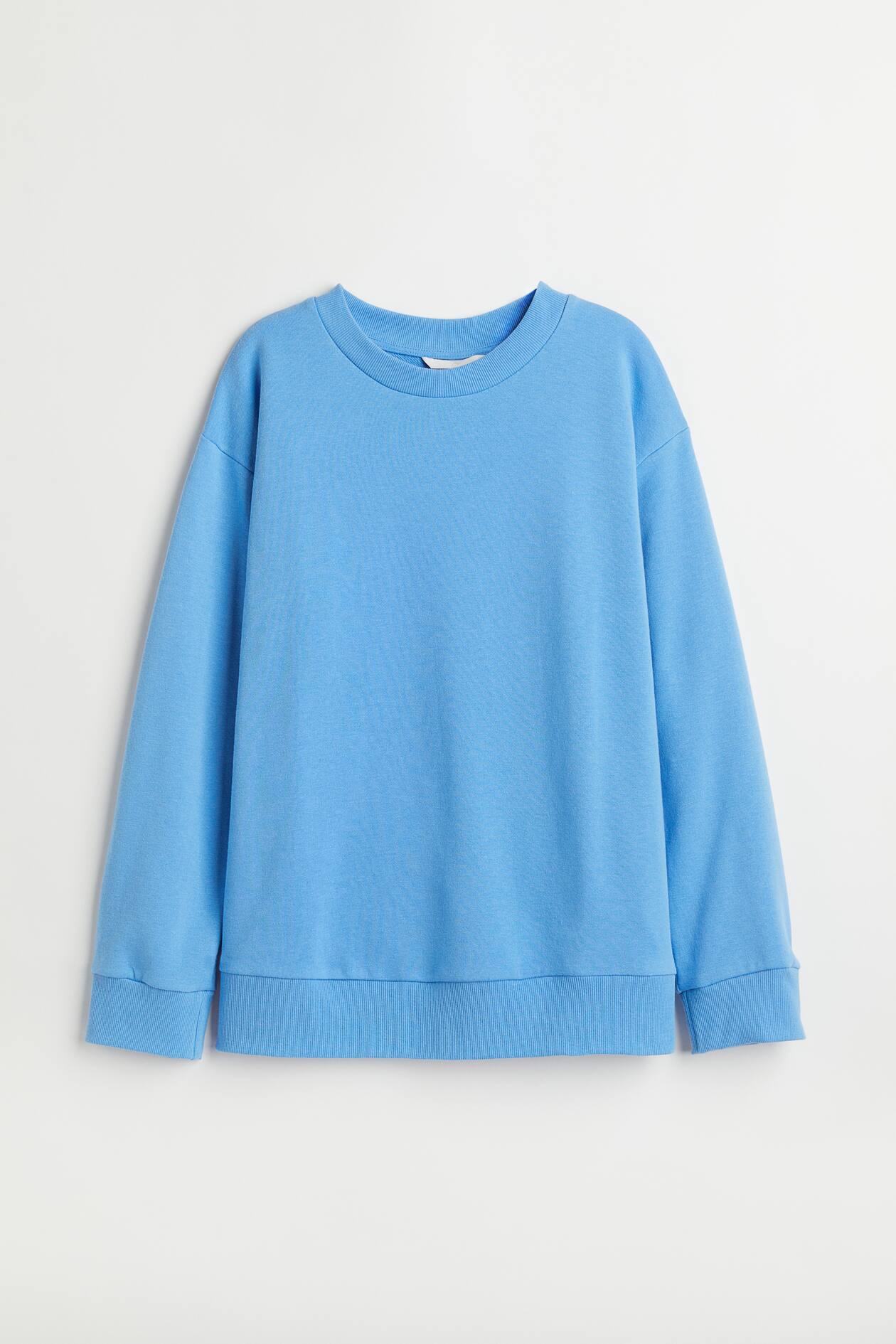 MAMA Sweatshirt - Round Neck - Long sleeve - Blue - Ladies | H&M US