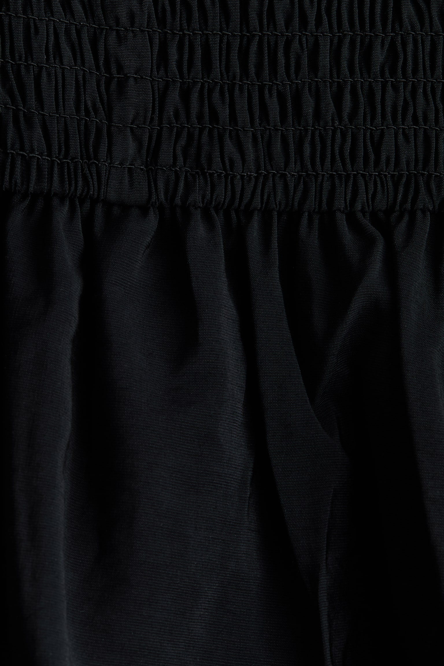 Flounced off-the-shoulder dress - Black/Light purple/Rust brown - 4