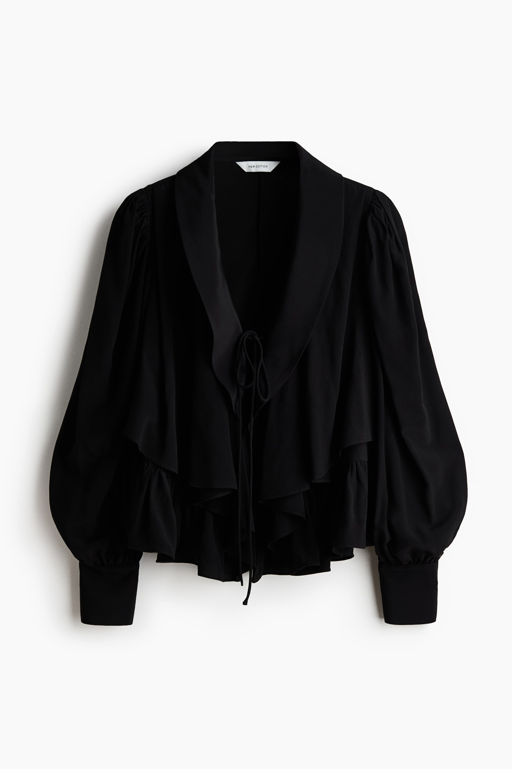 Peplum Blouse with Shawl Collar