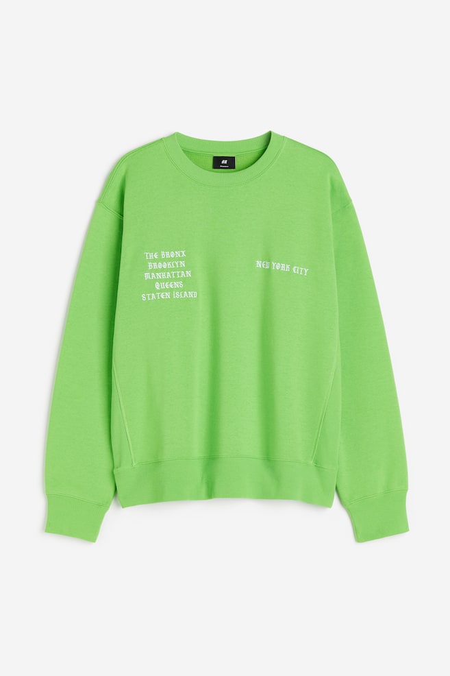 Loose Fit Sweatshirt - Lys grønn/New York City/Sort/Worldwide - 2