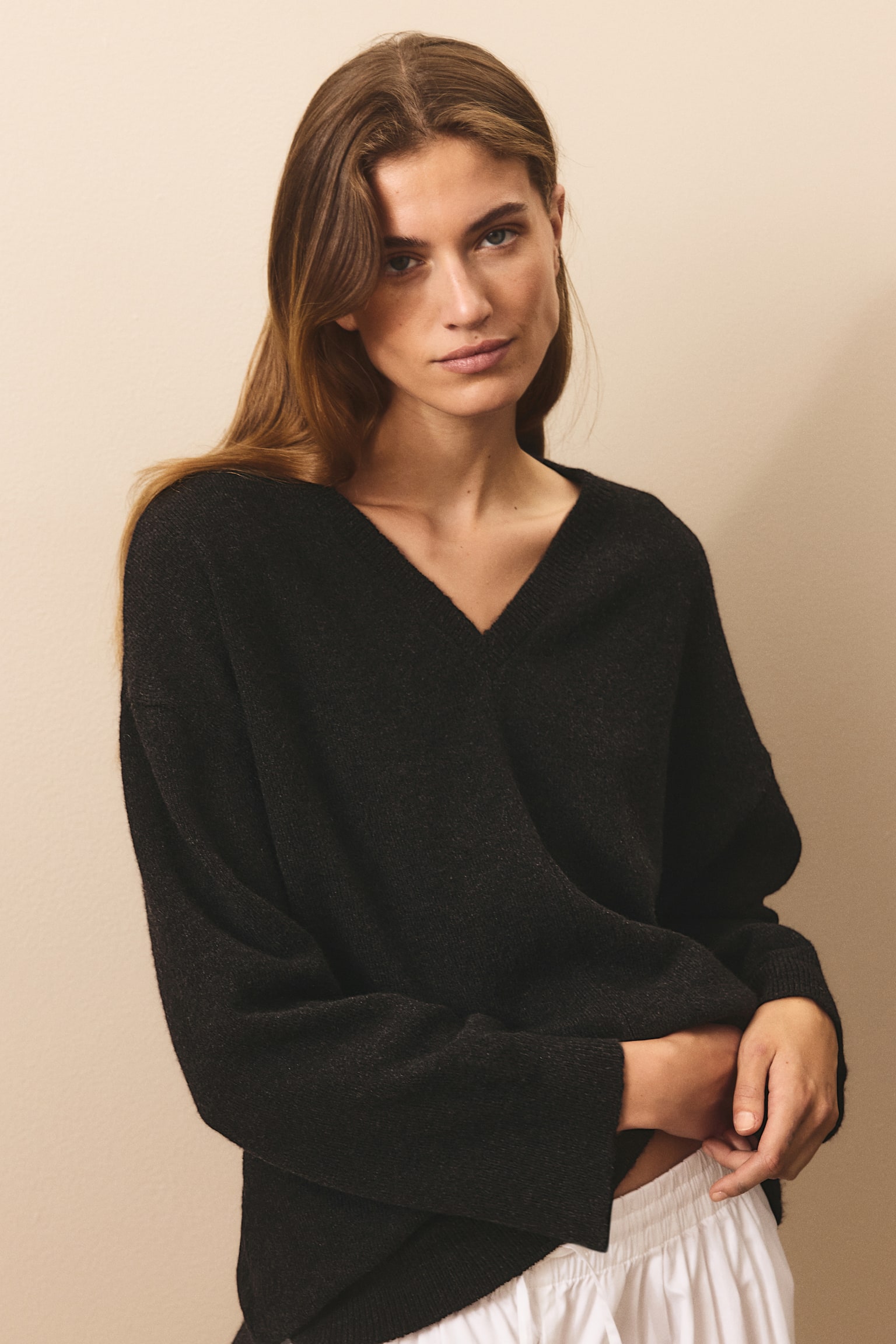 Женский свитер H&M Loose-Fit, цвет: Чёрный — фото 4