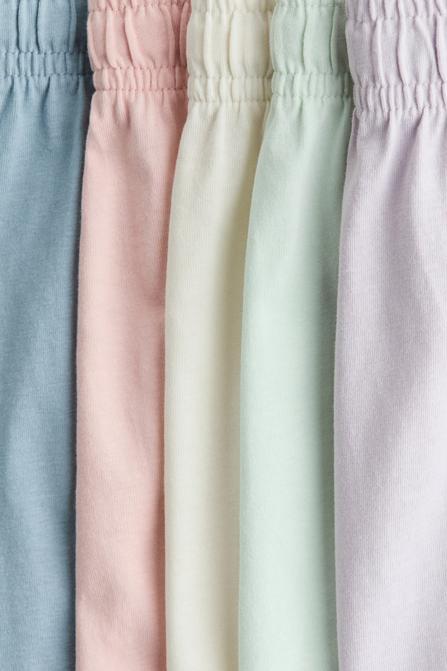 5-pack cotton jersey shorts - Light purple/Light dusty blue/Light beige/Leopard print/Pink/Light green - 2