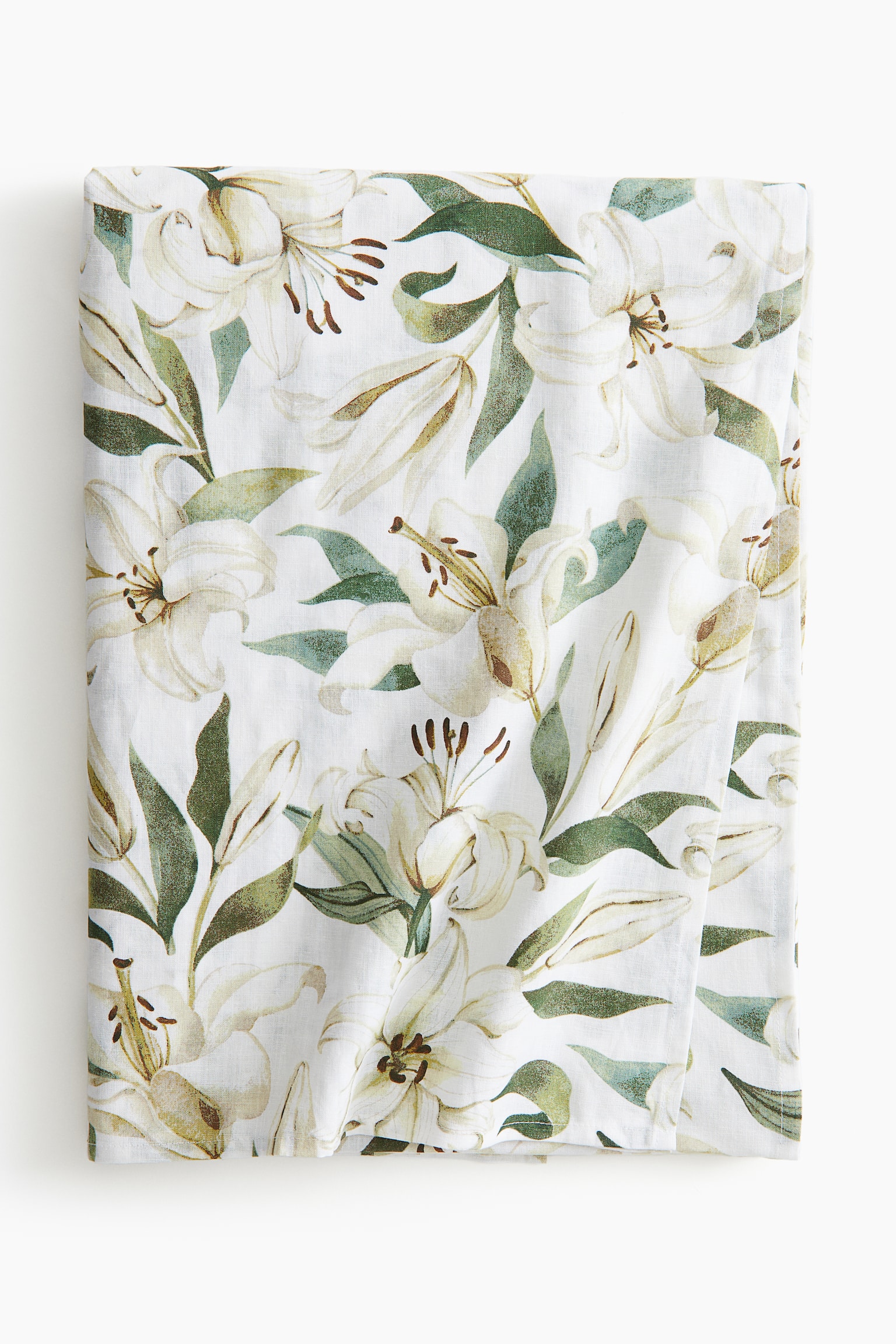 Patterned tablecloth - Natural white/Floral - 1