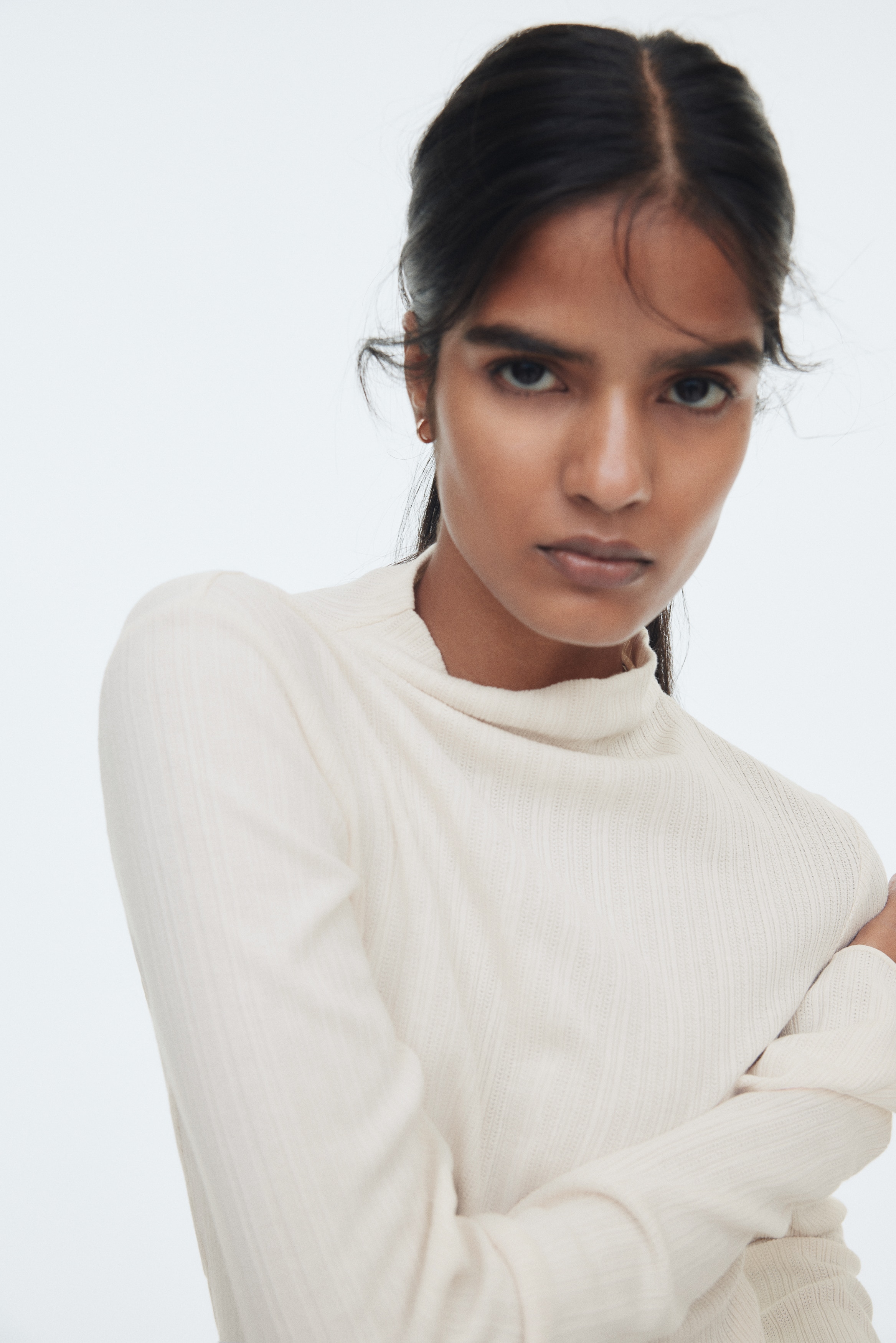 Ribbed turtleneck top