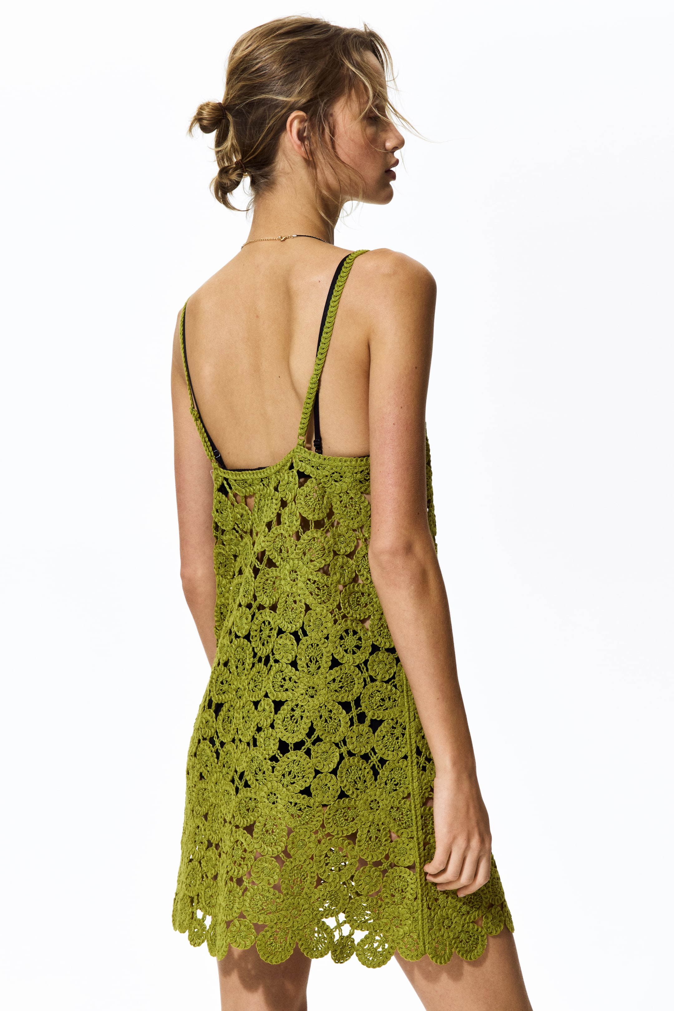 Mini robe d'aspect crochet