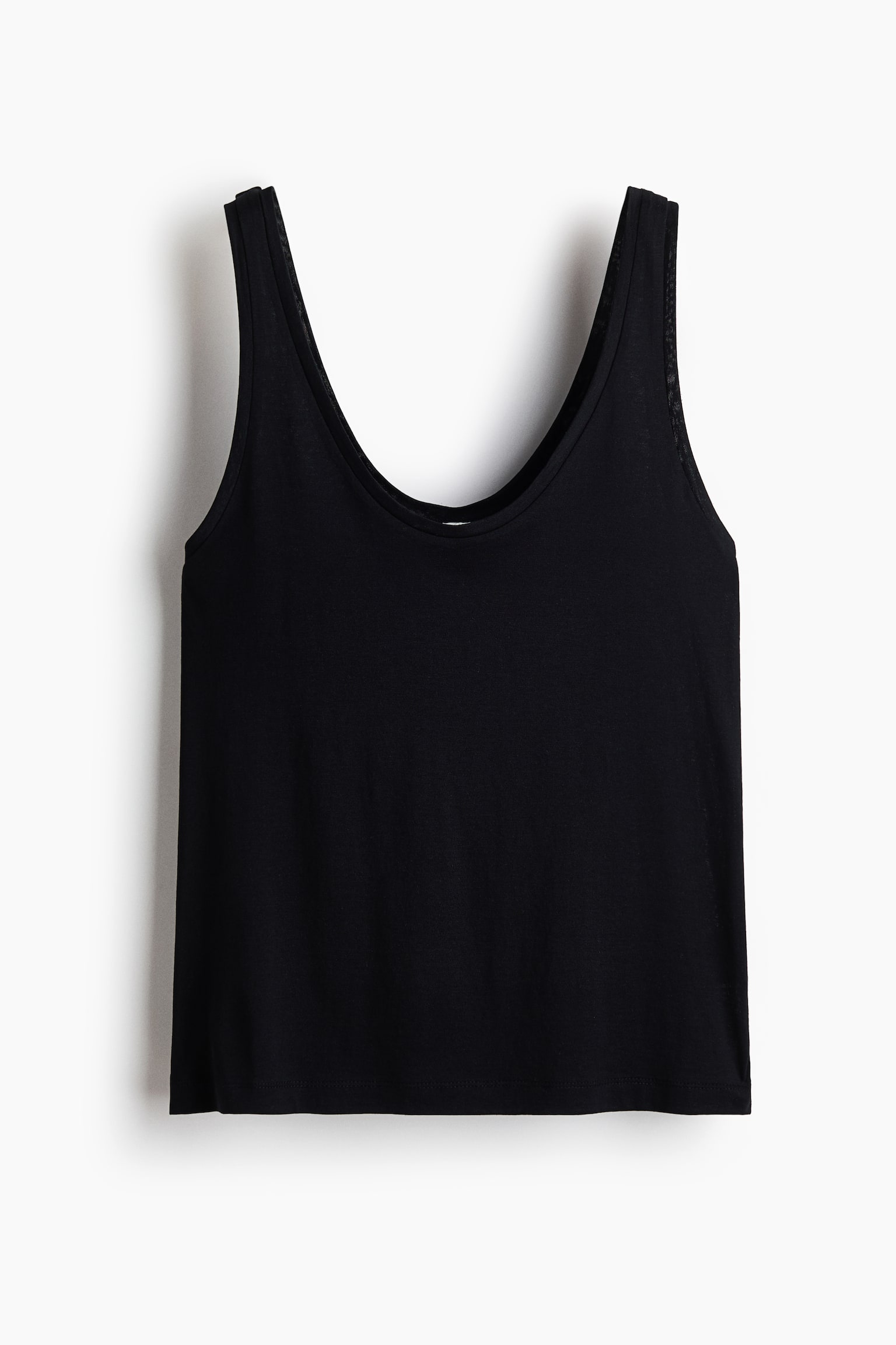 Silk-blend vest top-Black - 2