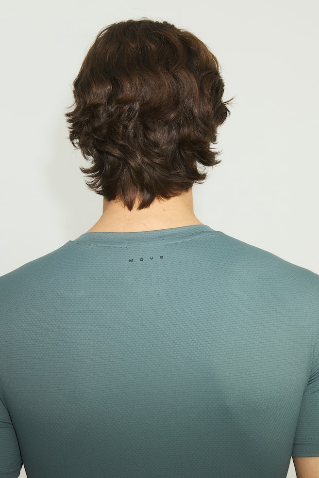 Muscle-Fit Sports Shirt with DryMove™-Dusty green - 6