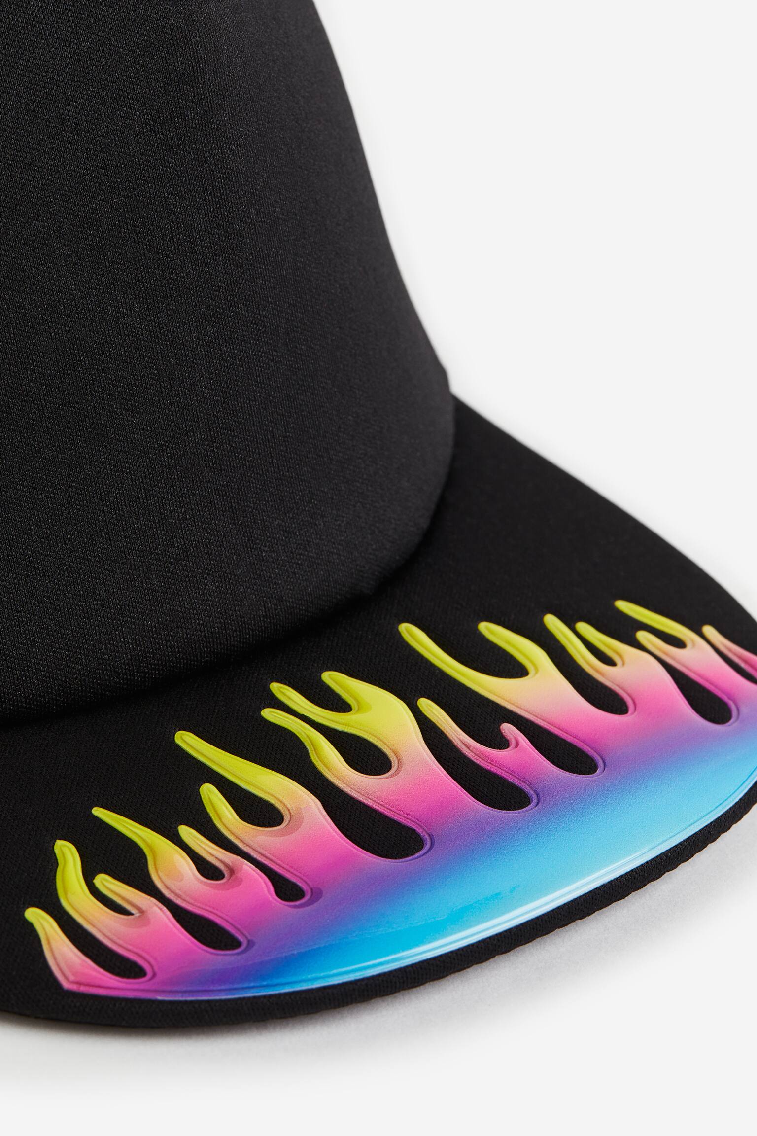 Appliqué Cap - Black/Flames - 3