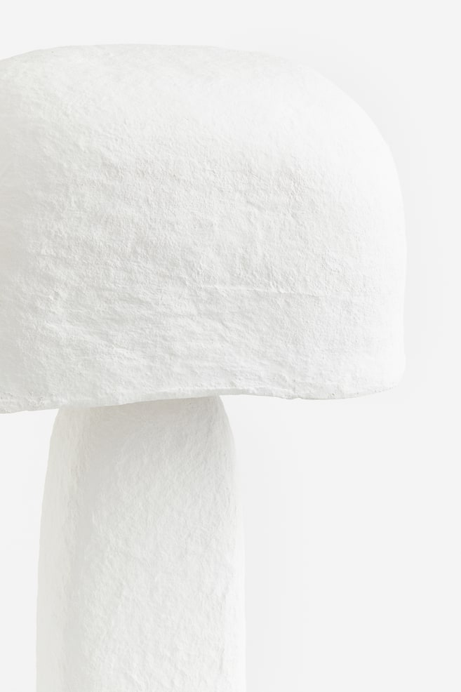 Lampe de table en papier mâché - Blanc - 3