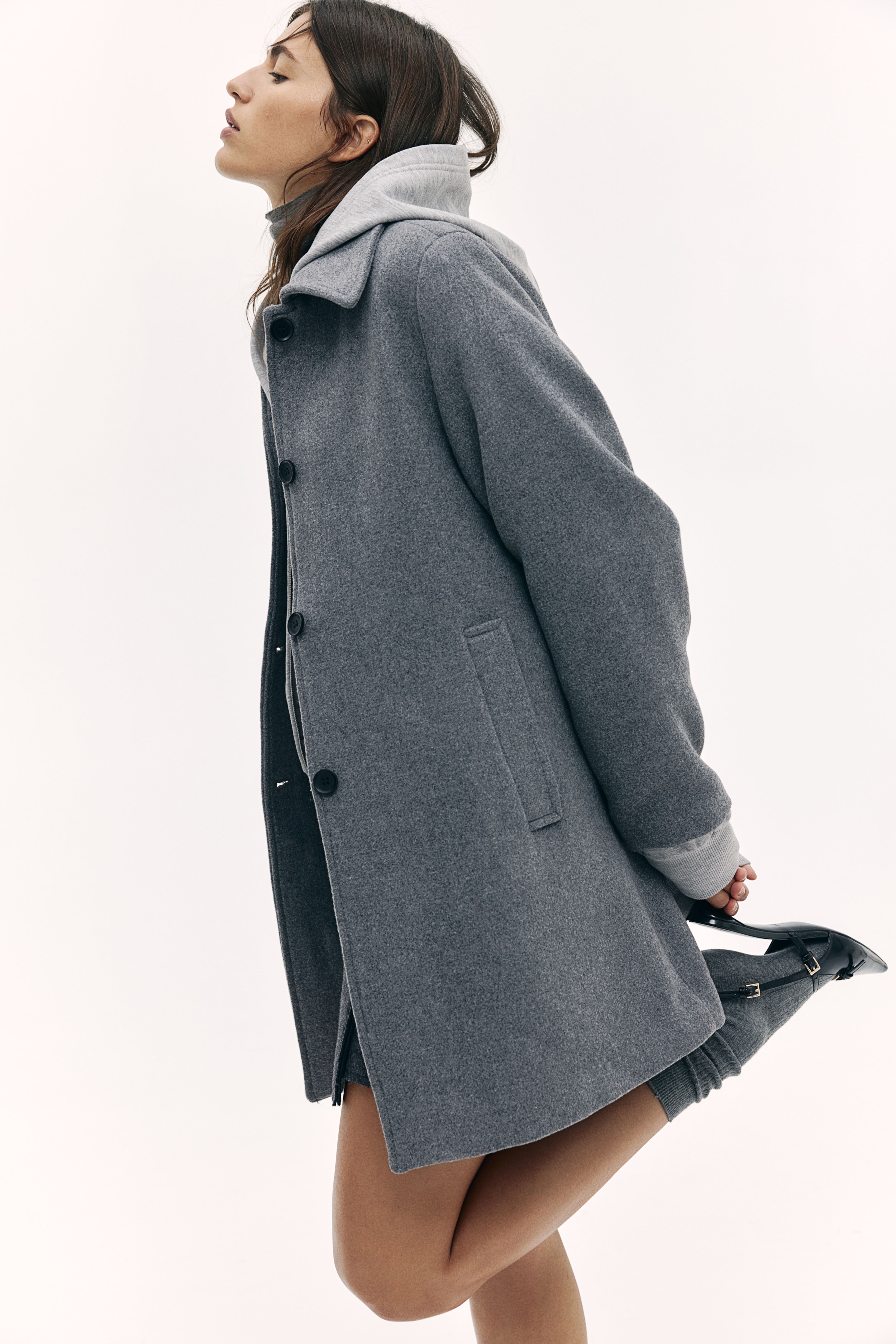 H&m plus size coats online