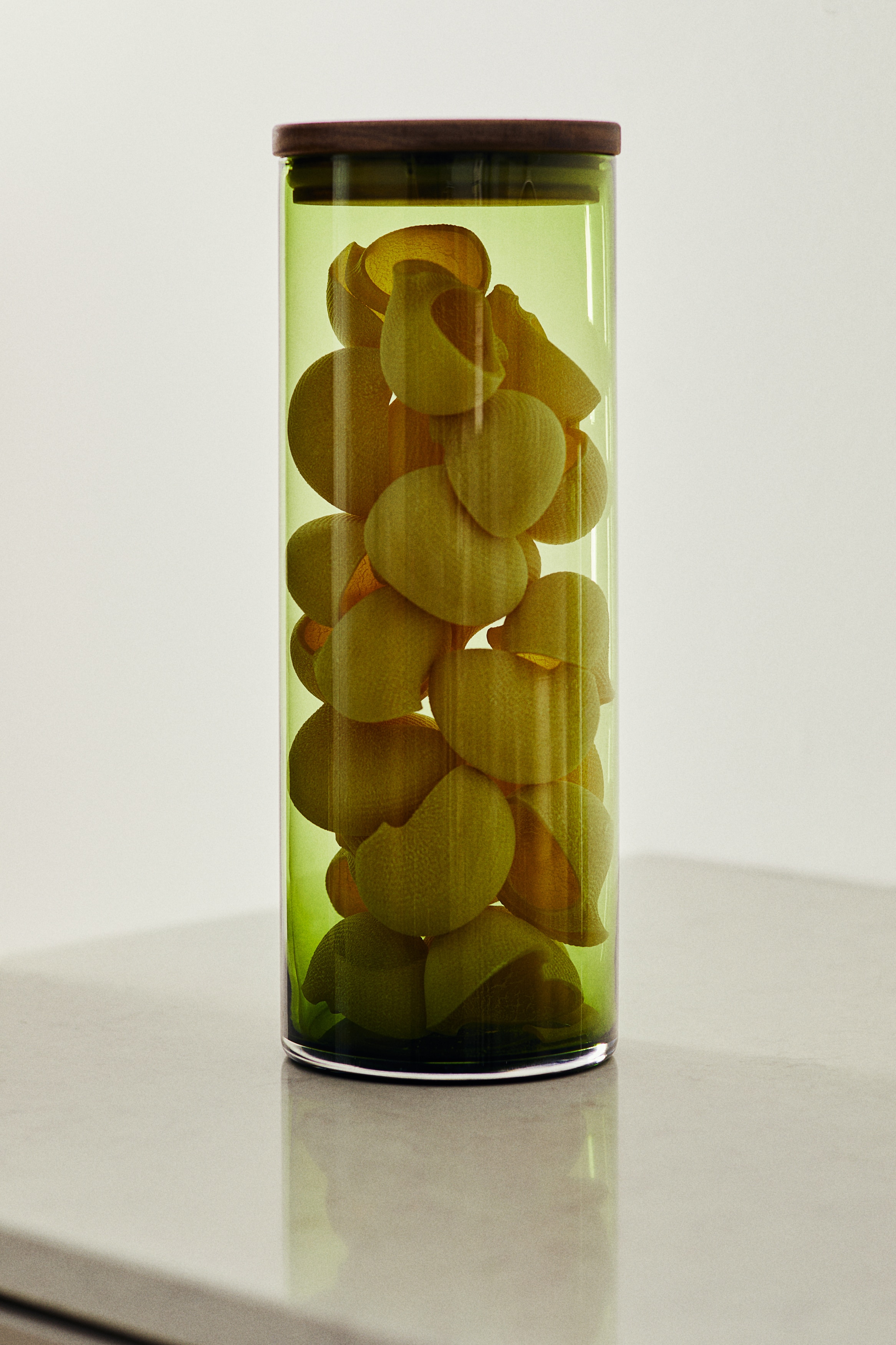 Grote glazen pot met deksel - Groen