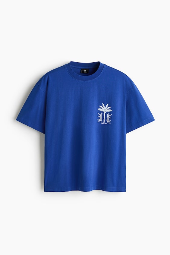 Мужские футболки H&M Relaxed-Fit Printed Cotton T-Shirt