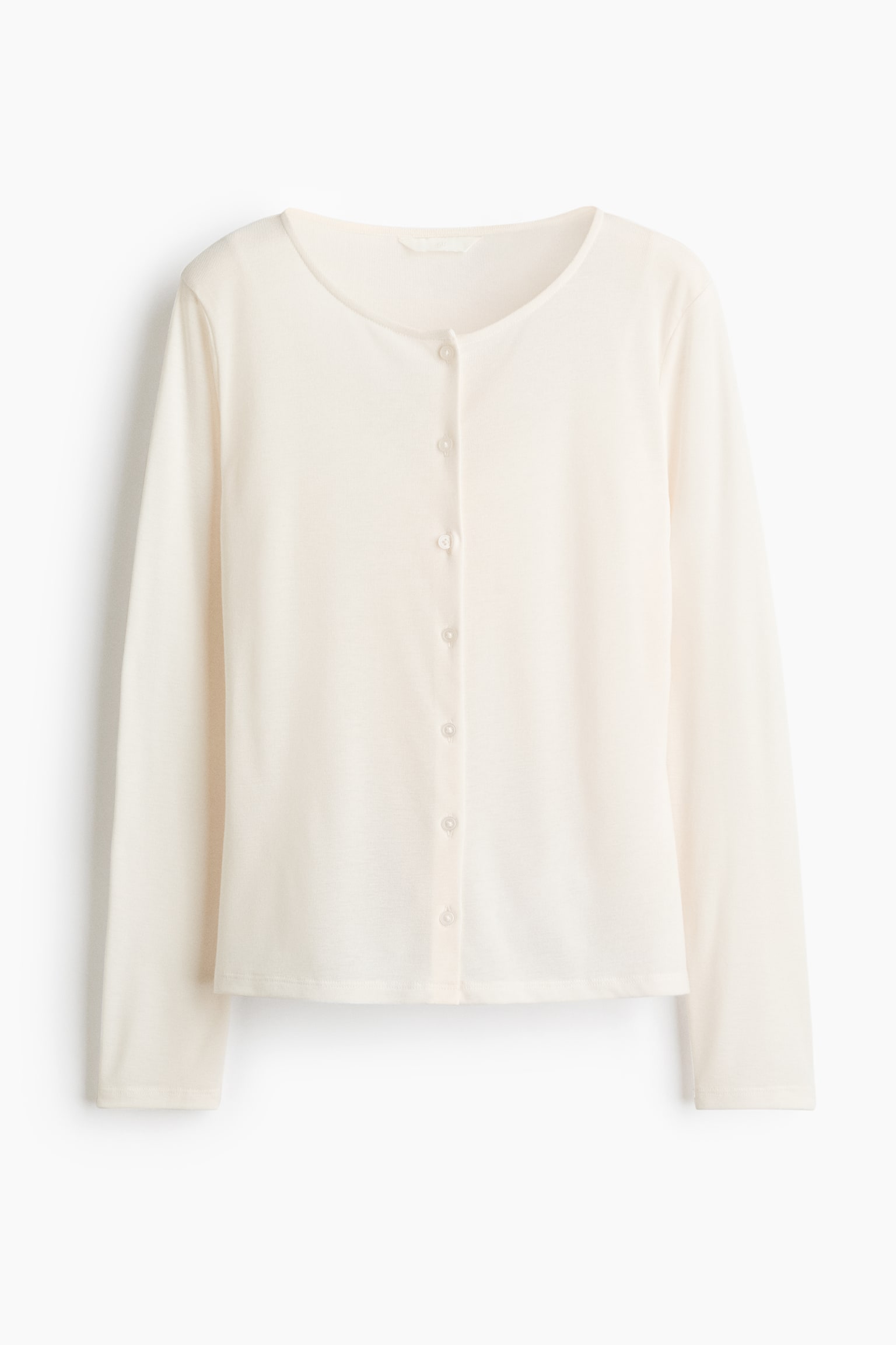 Layered cardigan - Cream/Dark brown/Black - 6